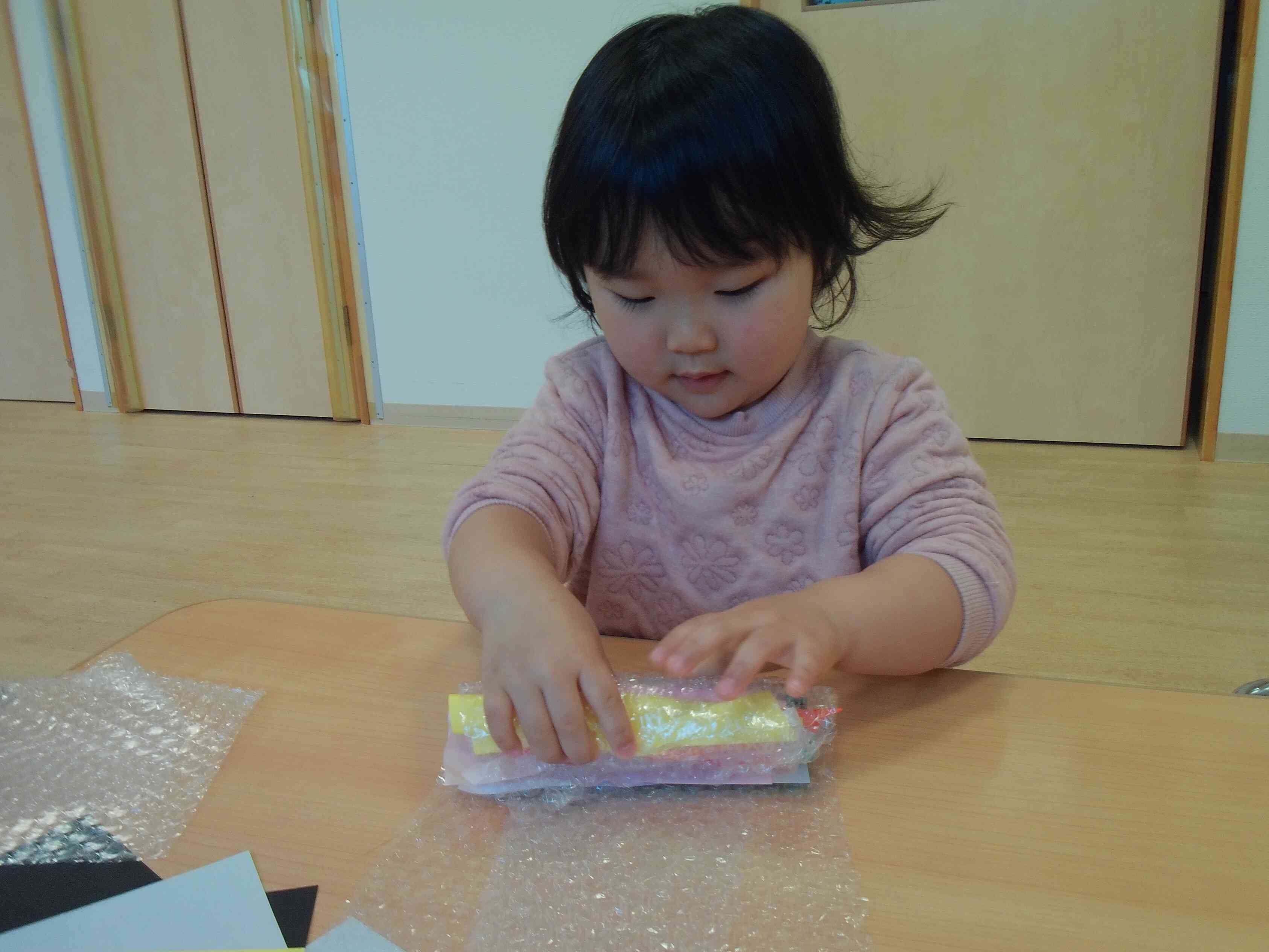 プチプチが何になるのかな？