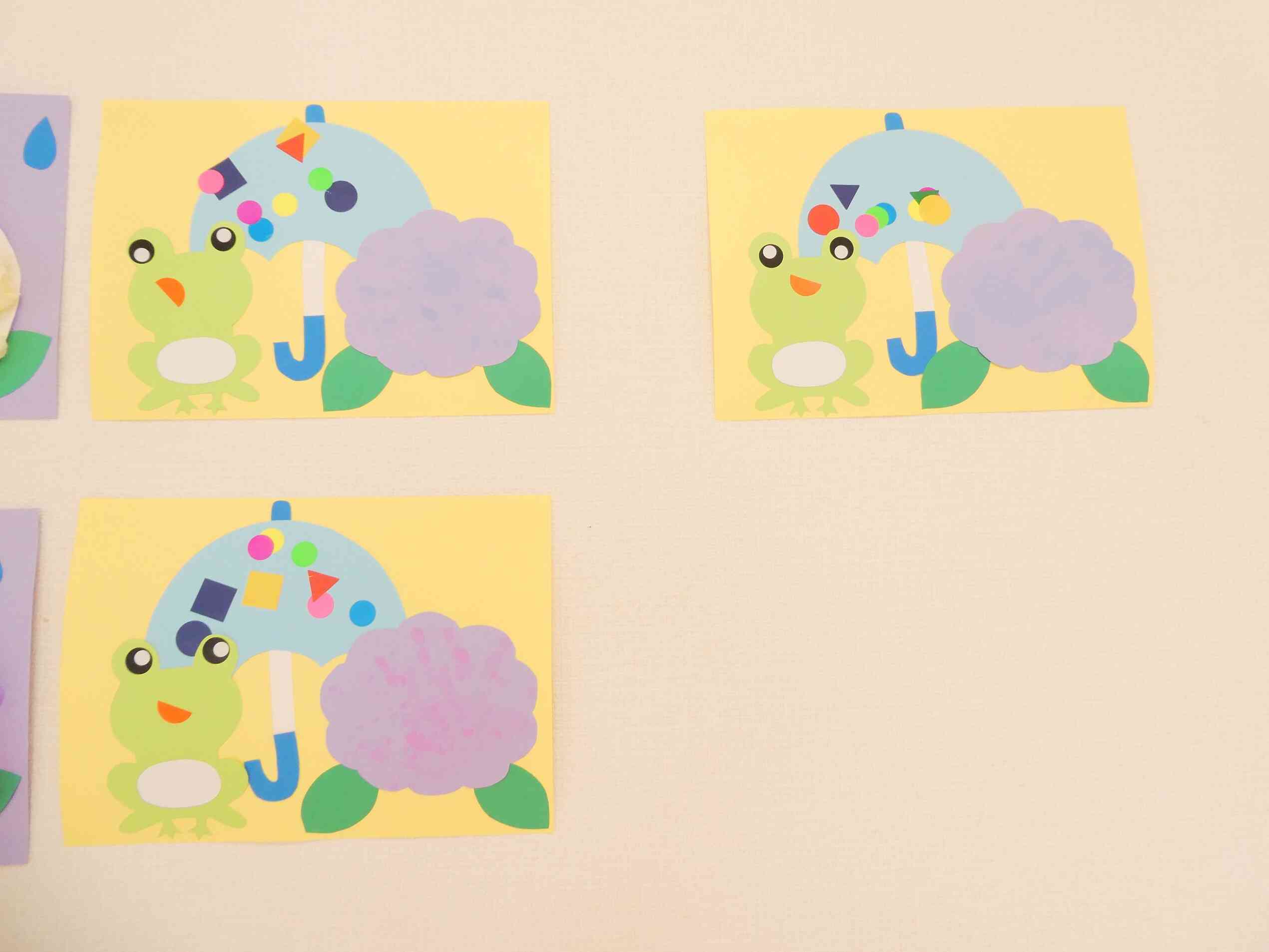 完成しました♡梅雨らしい作品で可愛いですね♪