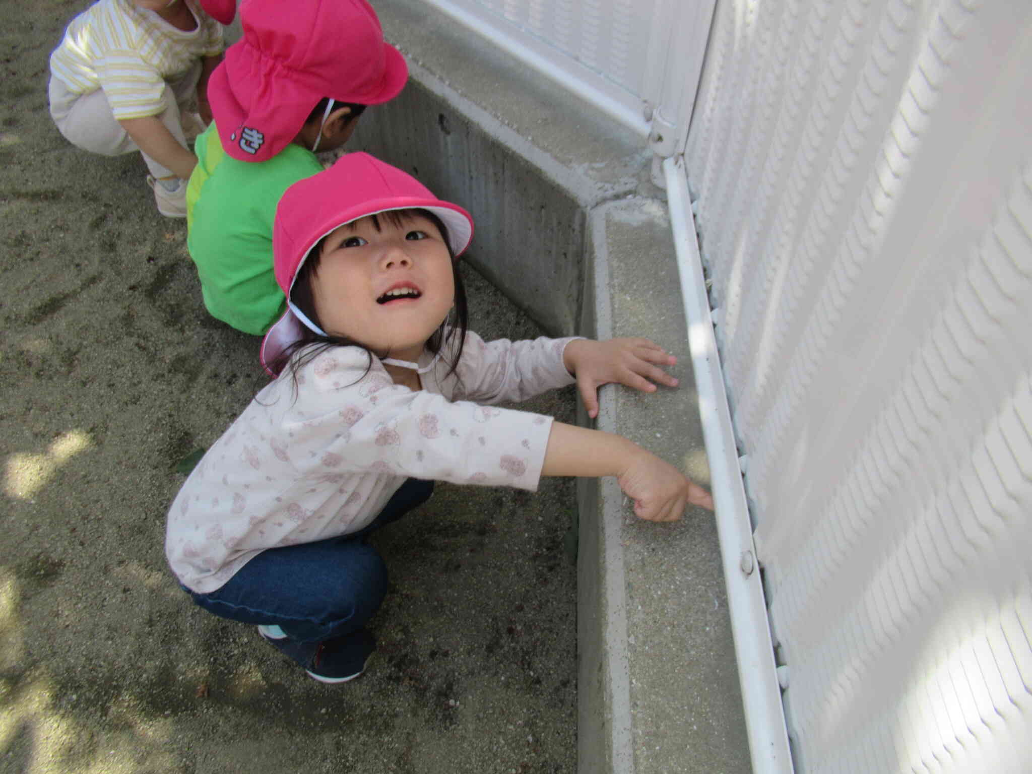 何か発見したのかな？嬉しそうに教えてくれました