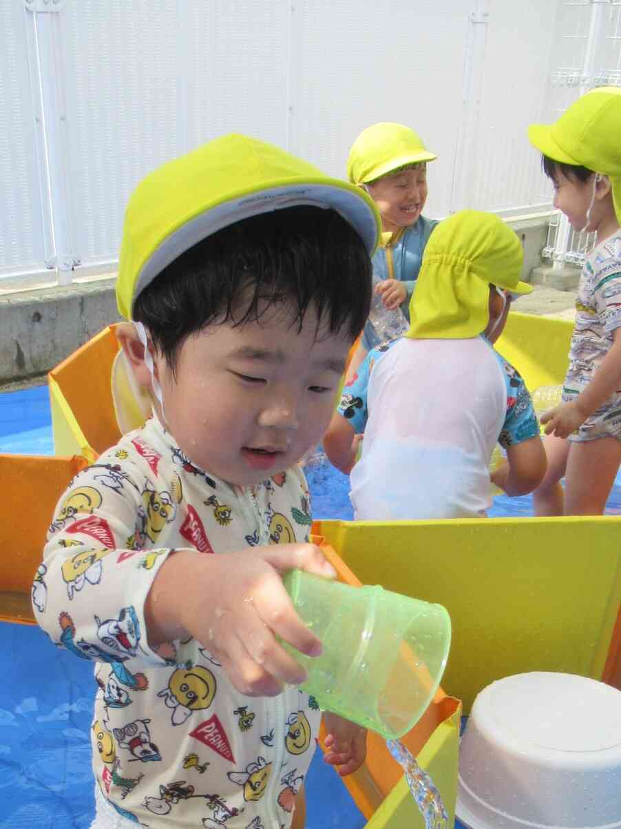 顔に水がかかっても平気だよ