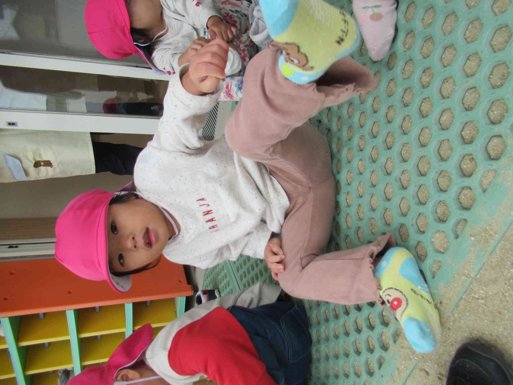 両足上手に履けたよ