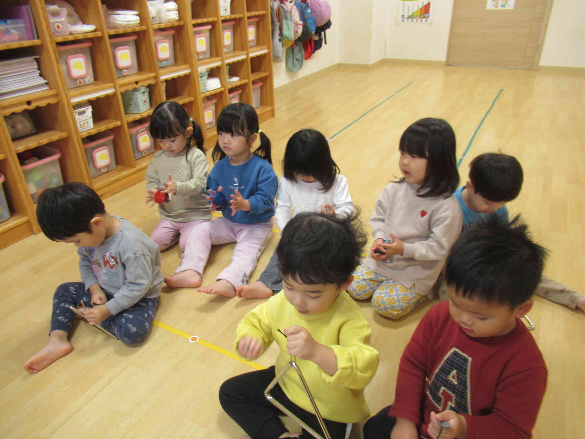 楽器遊び　うさぎ組