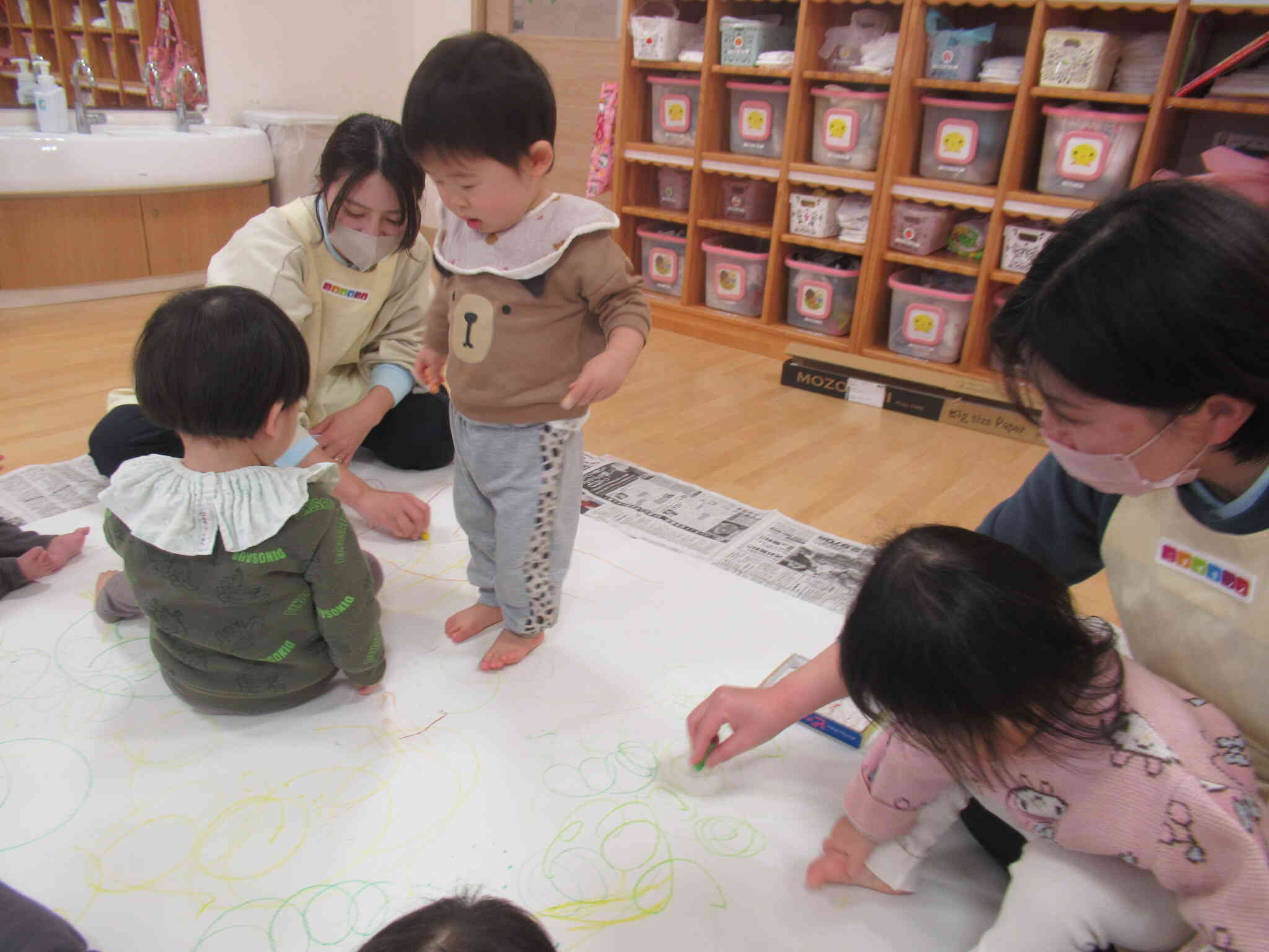 先生にたくさんお絵描きしてもらったね