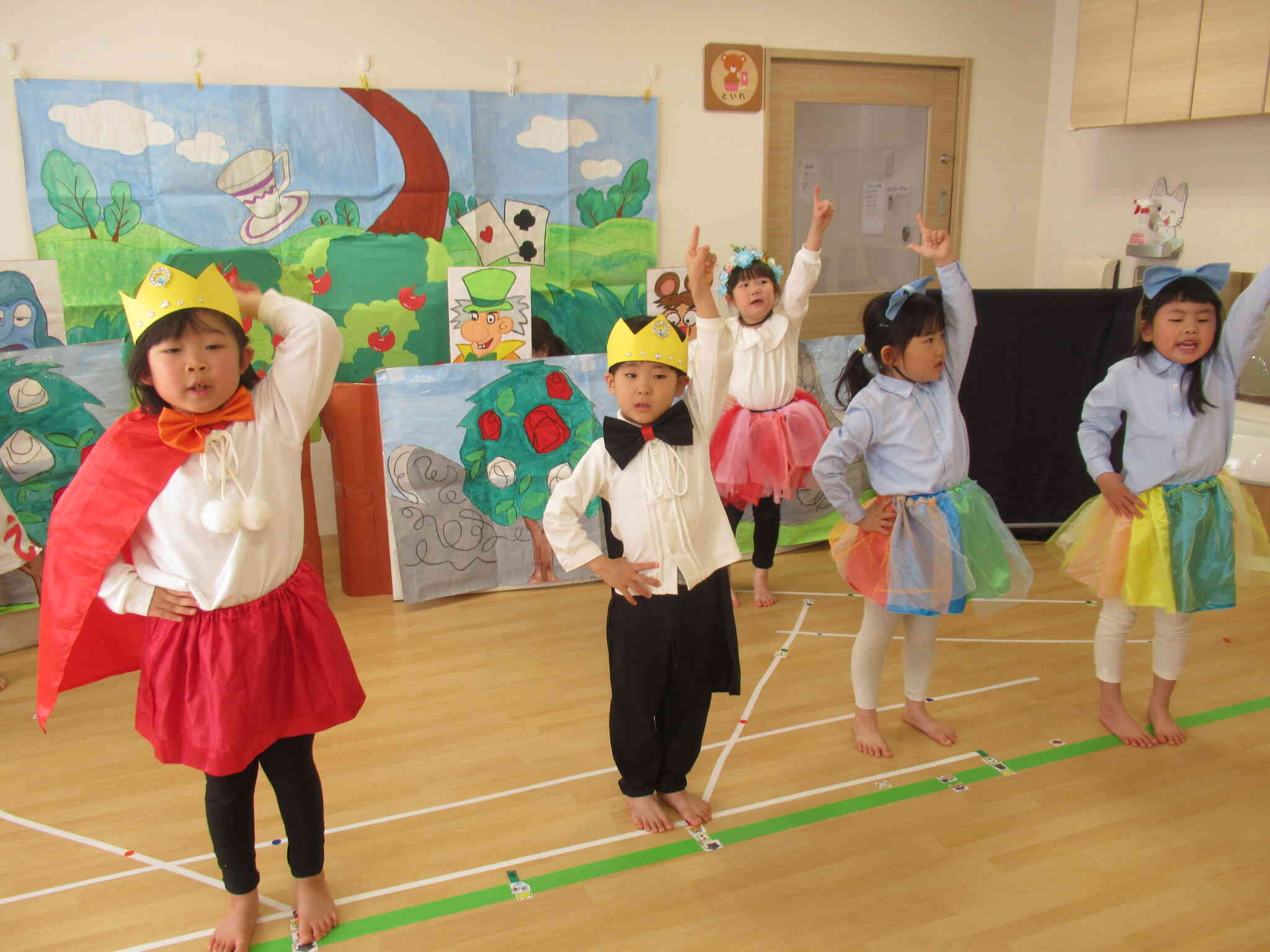 生活発表会　リハーサル　りす・ぱんだ・きりん組