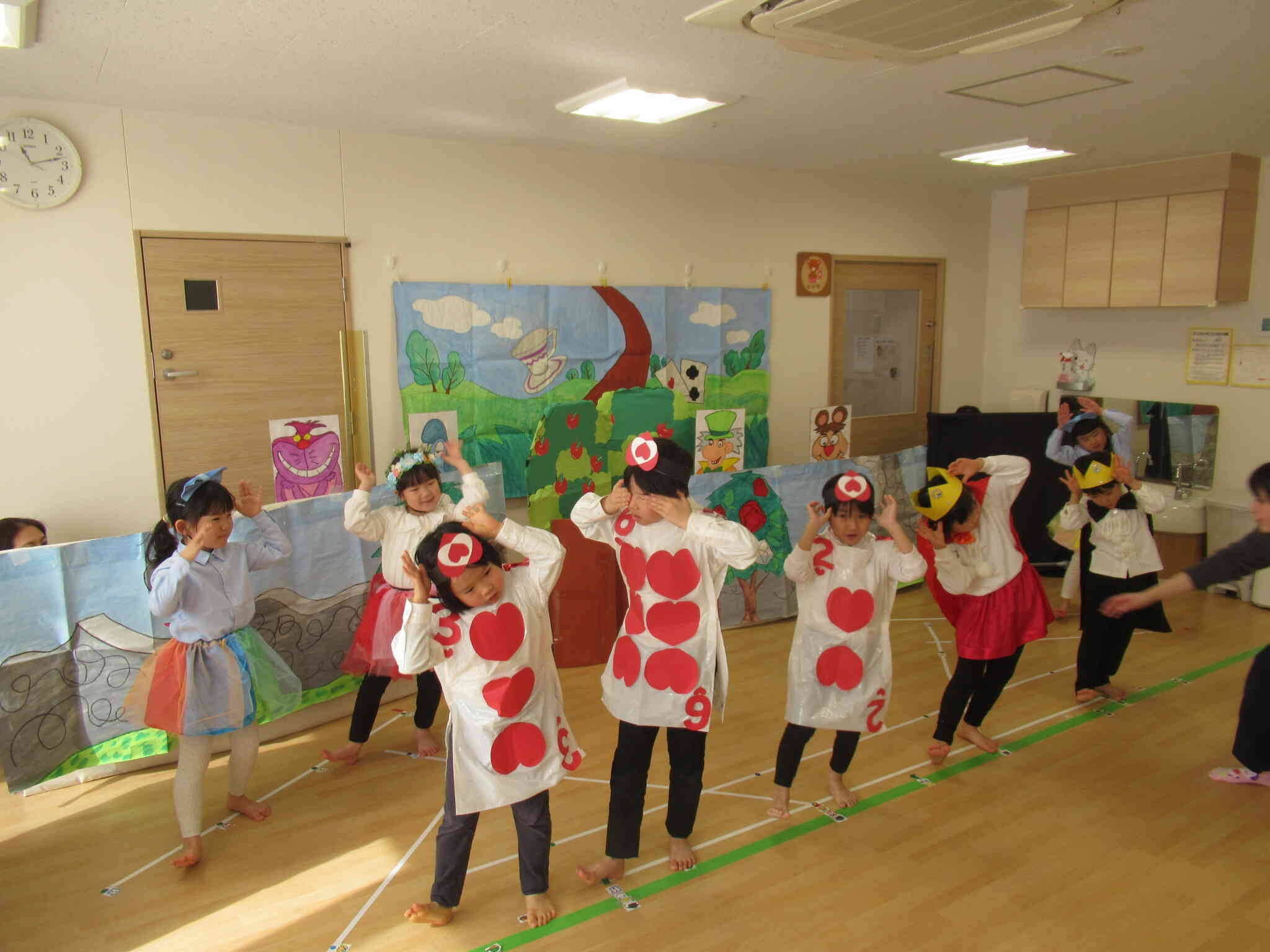 年長さんらしく、最後まで笑顔でしっかり踊っています