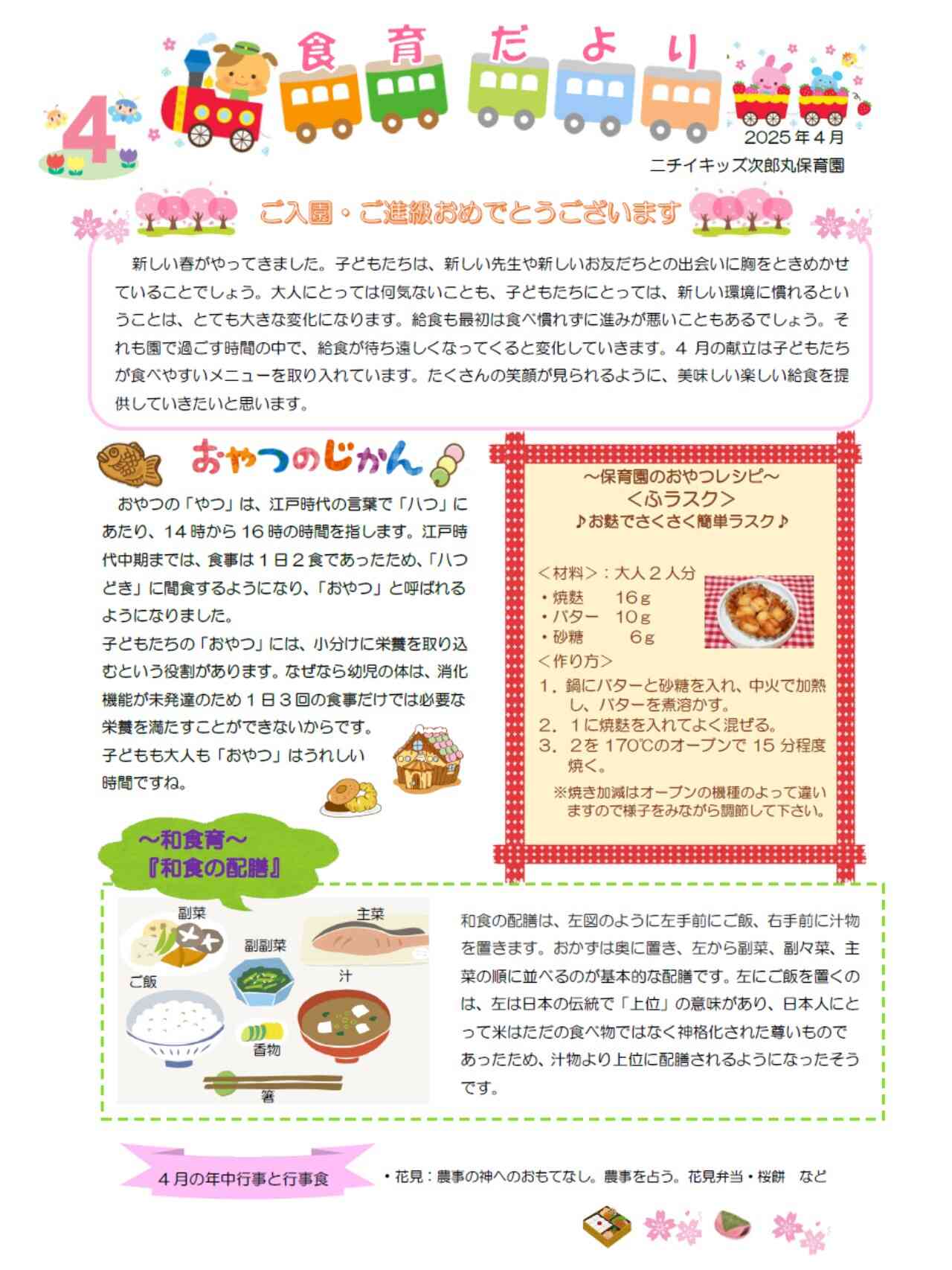 ４月食育だより