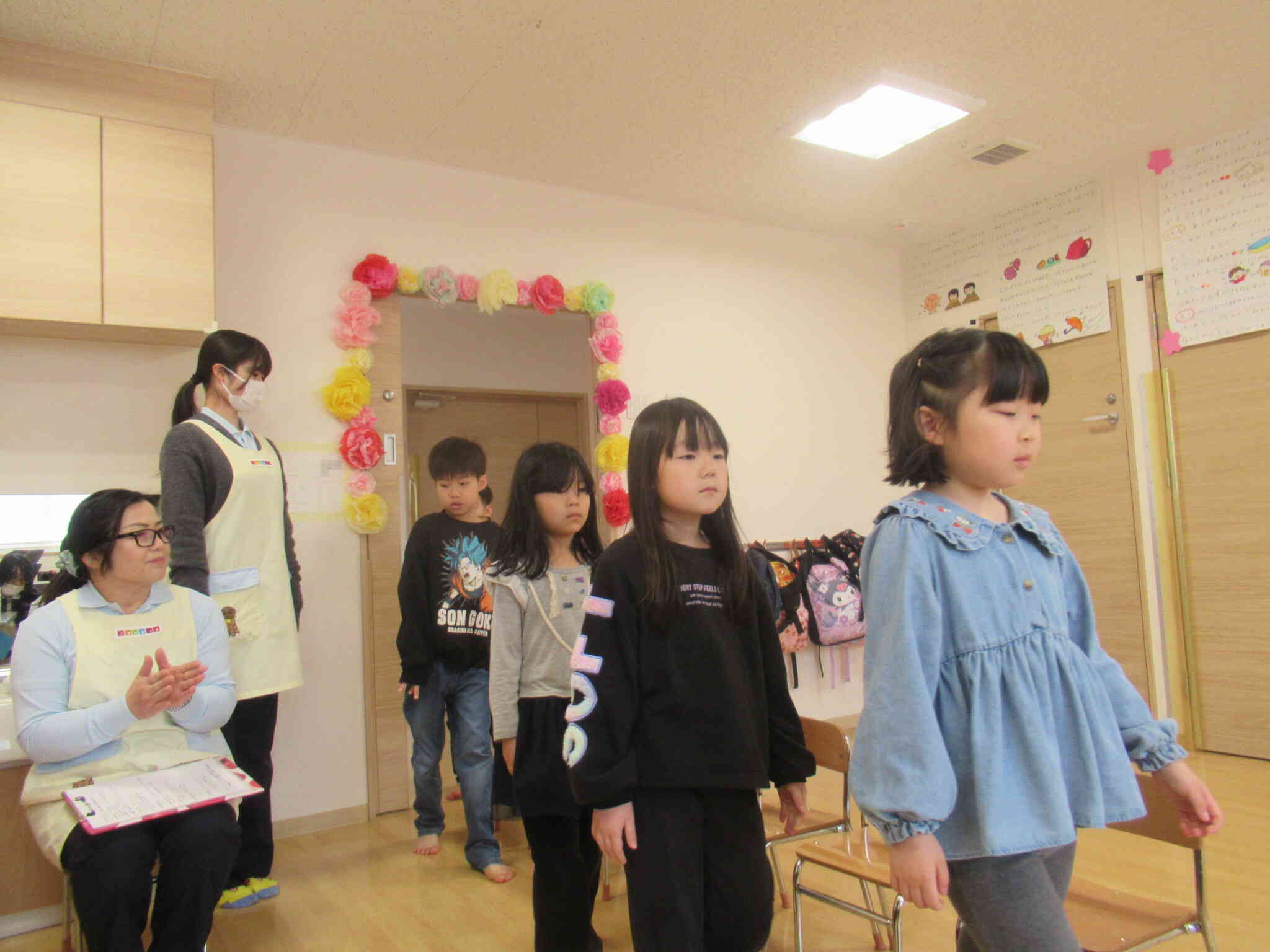 卒園式の練習　きりん組
