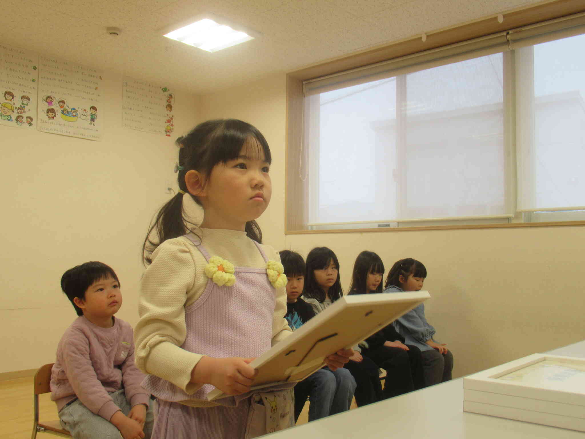 「ありがとうございます」の言葉も練習して上手に言えましたよ