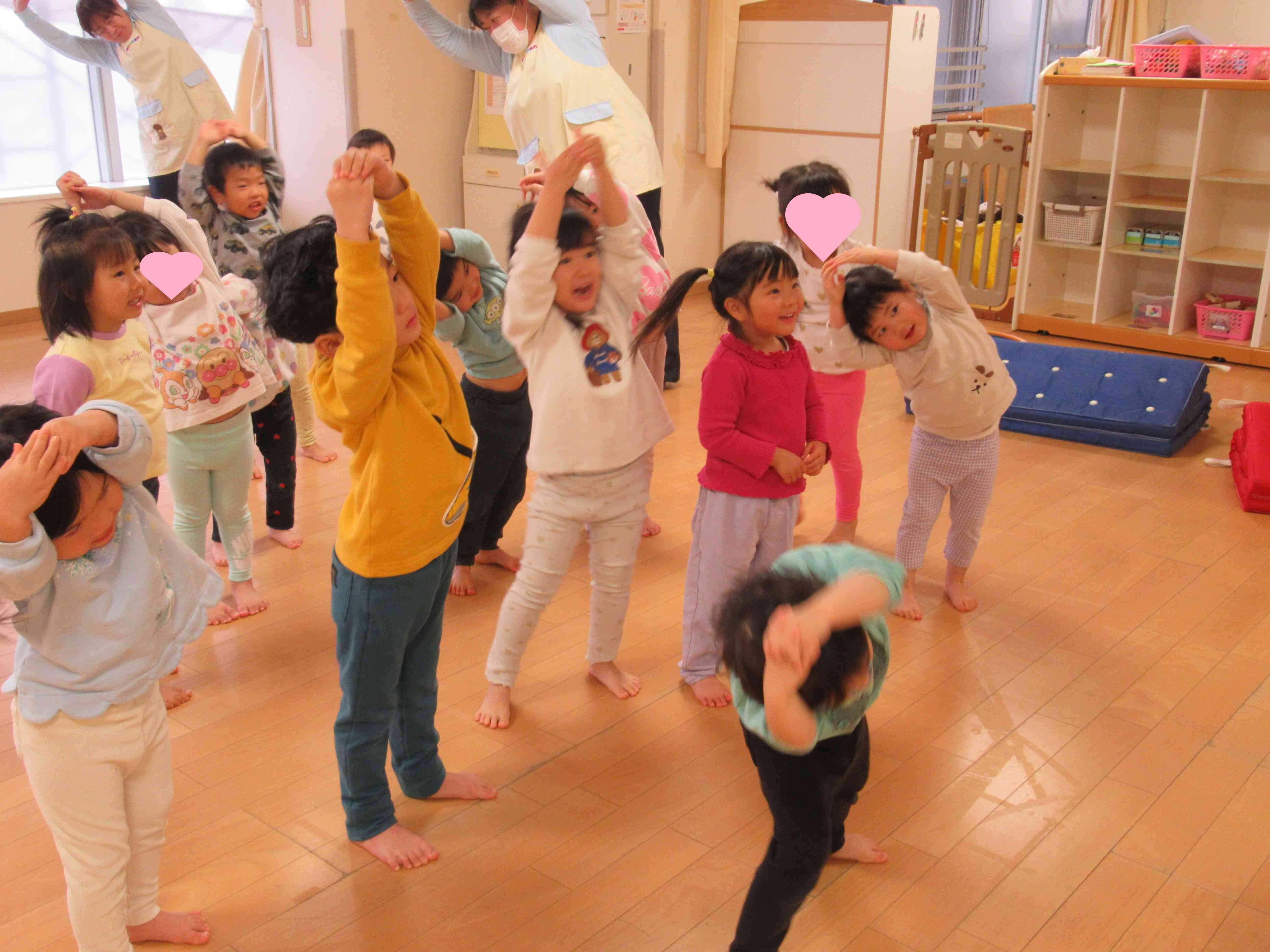 準備体操もしっかりしていますよ！