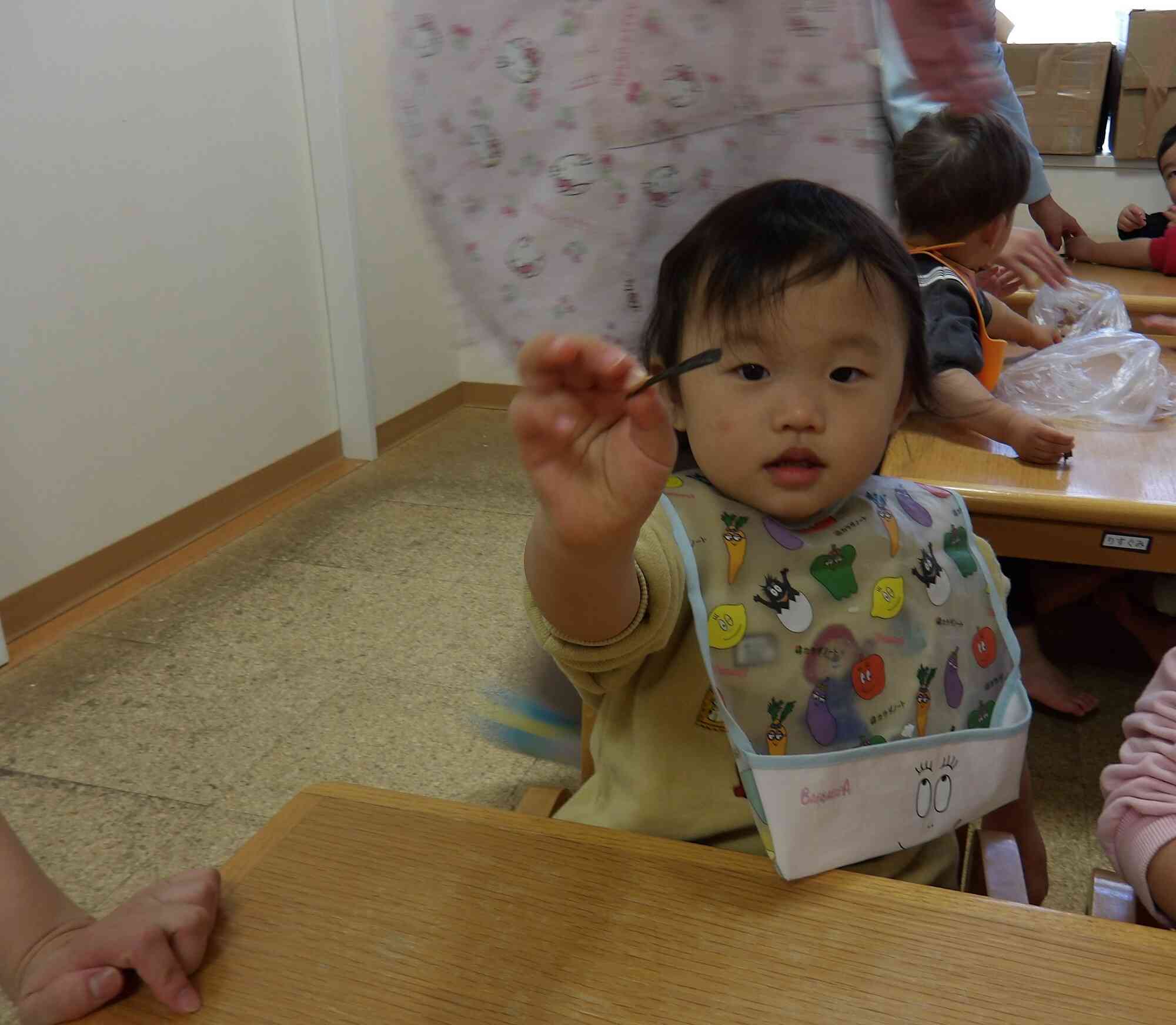 1歳児では触って『これ～と見せてくれました』