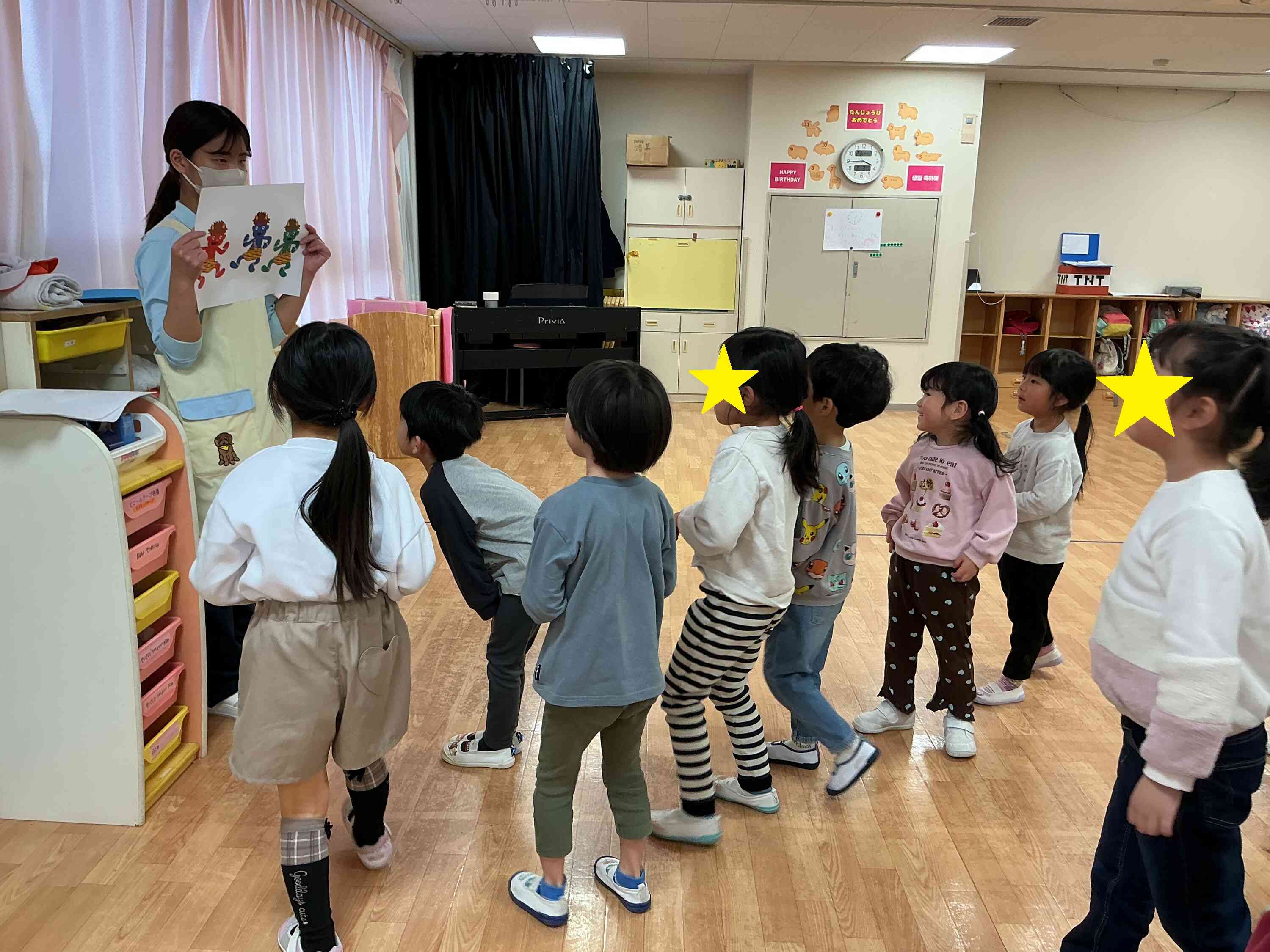 2月3日節分集会！3.4.5歳児　ぱんだ・きりん・ぞう組