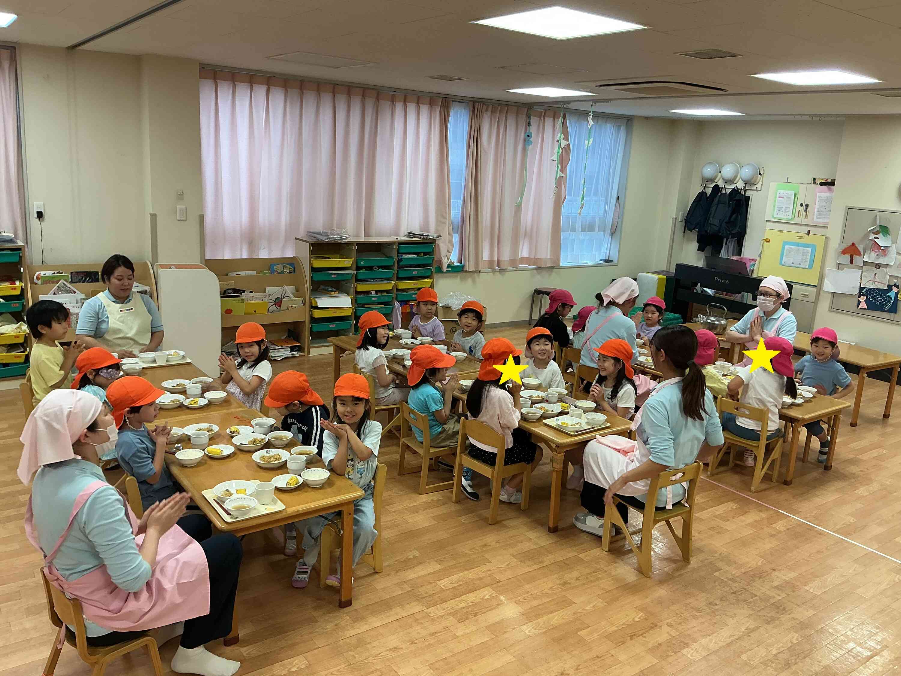 おいしかったね！たのしい給食の時間だったね！