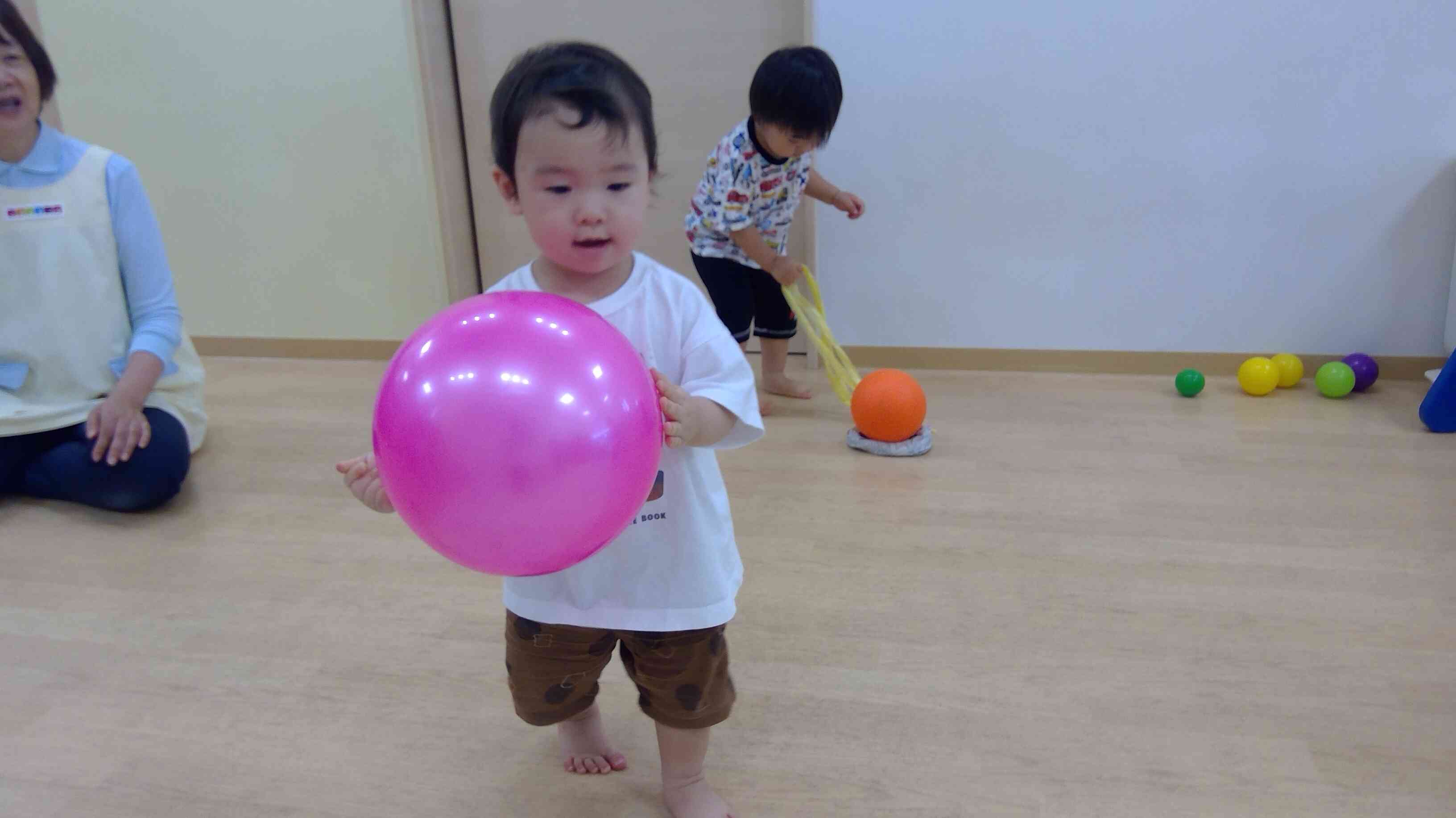 大きなボールだね！
