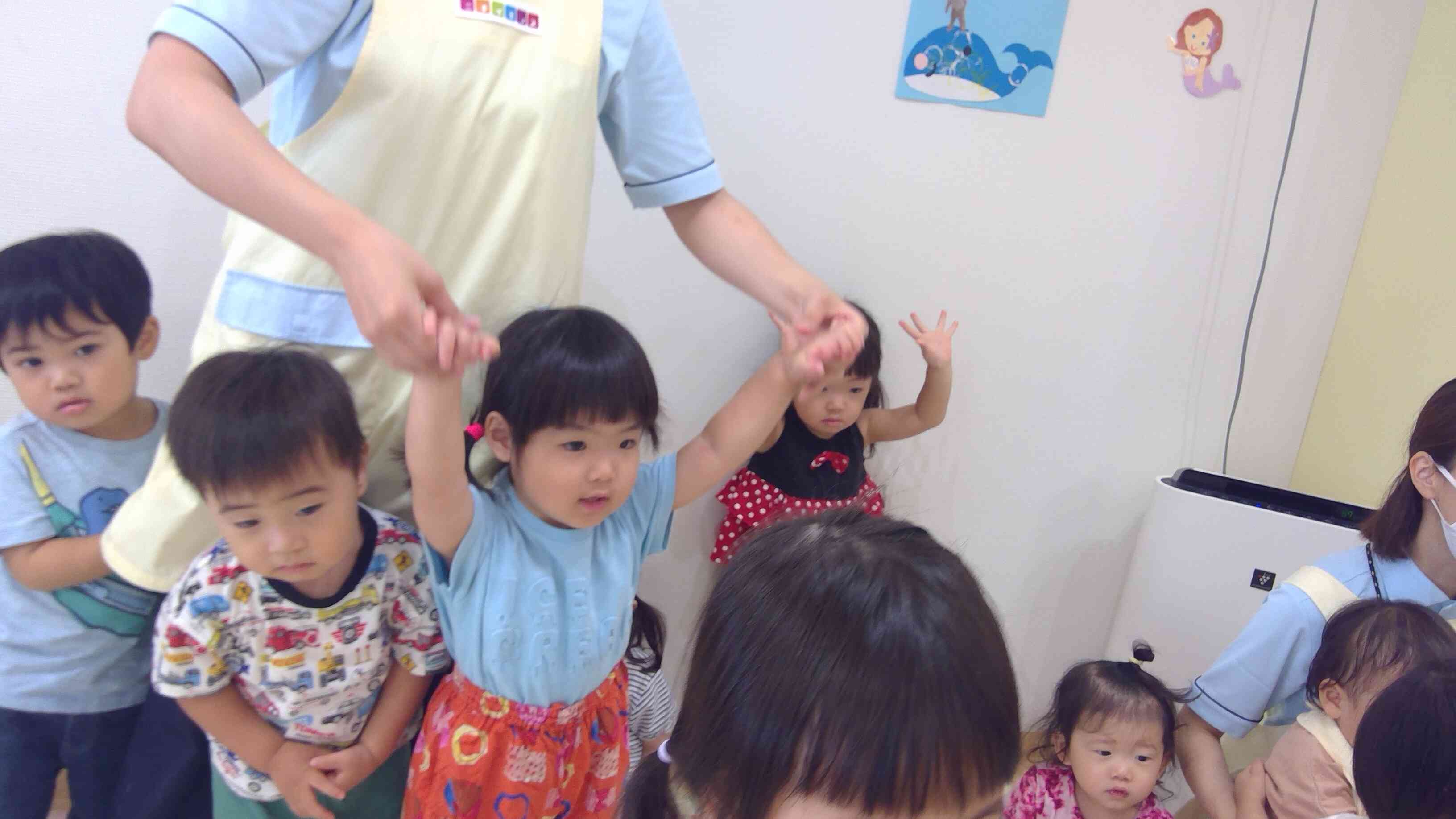 始めは少しドキドキしているお友だちも…