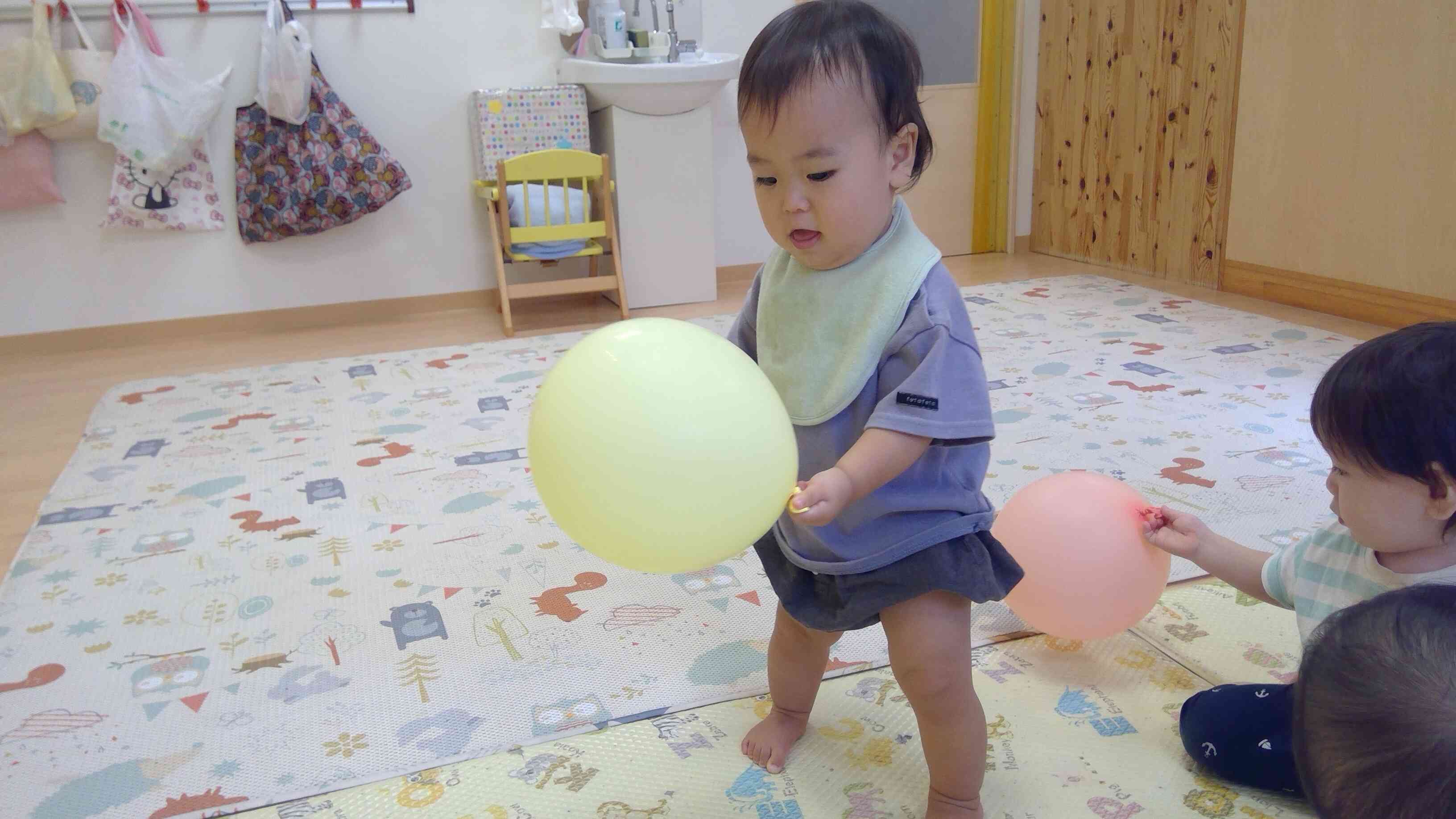 風船を持って歩いたよ！
