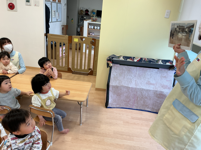 避難訓練をしたよ