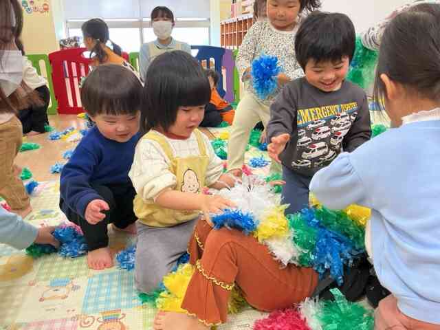 みんなでポンポンしたよ！