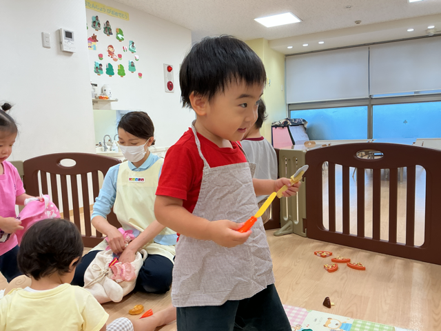 エプロンつけて変身⭐︎