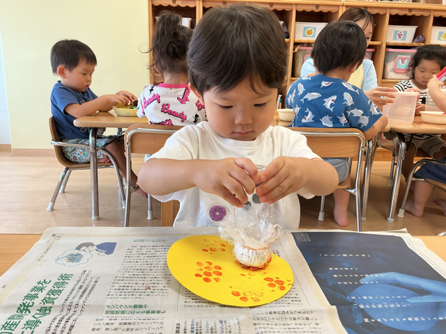 うさぎ組の壁面製作！