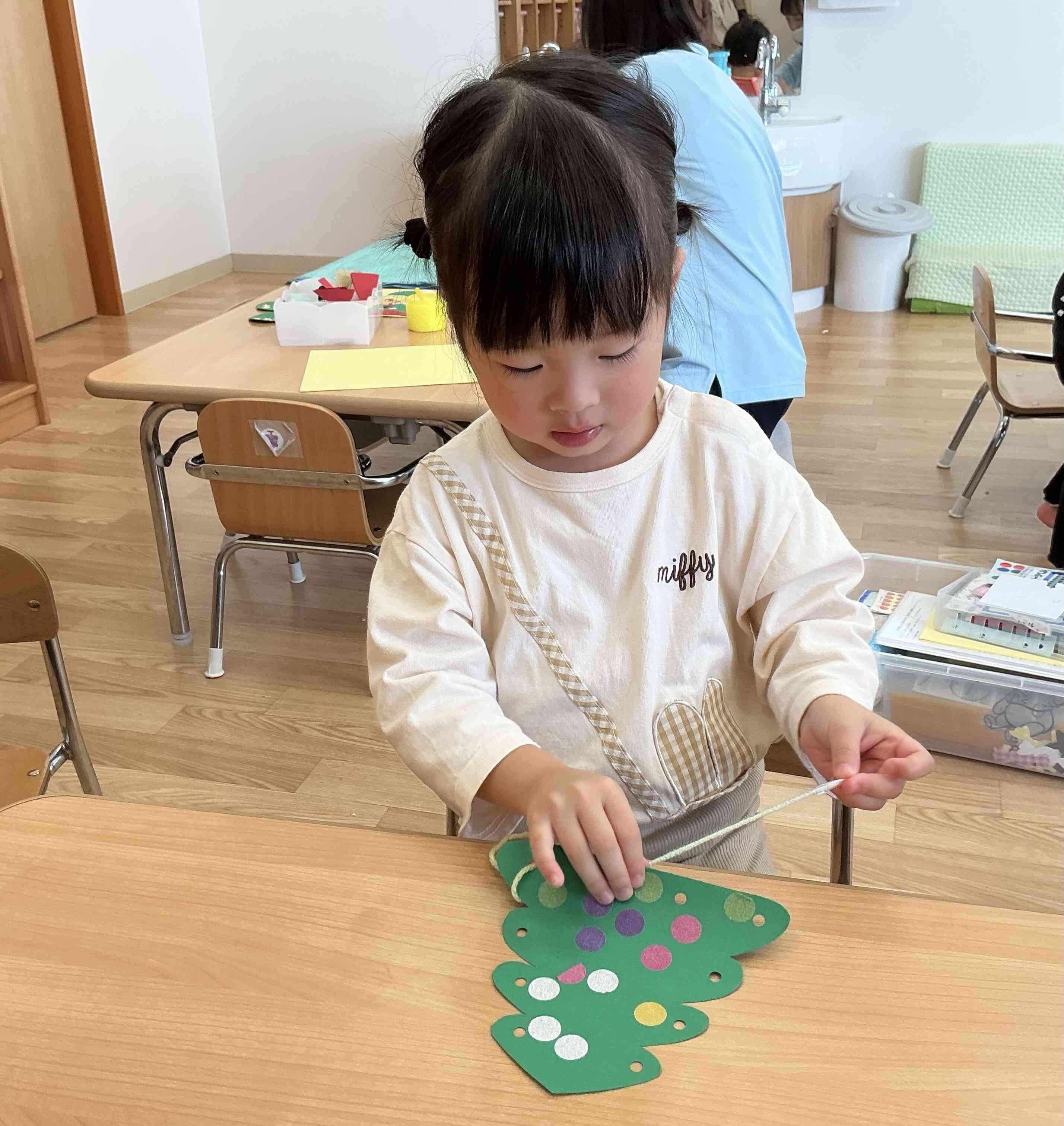 ツリーができてきて嬉しいな。