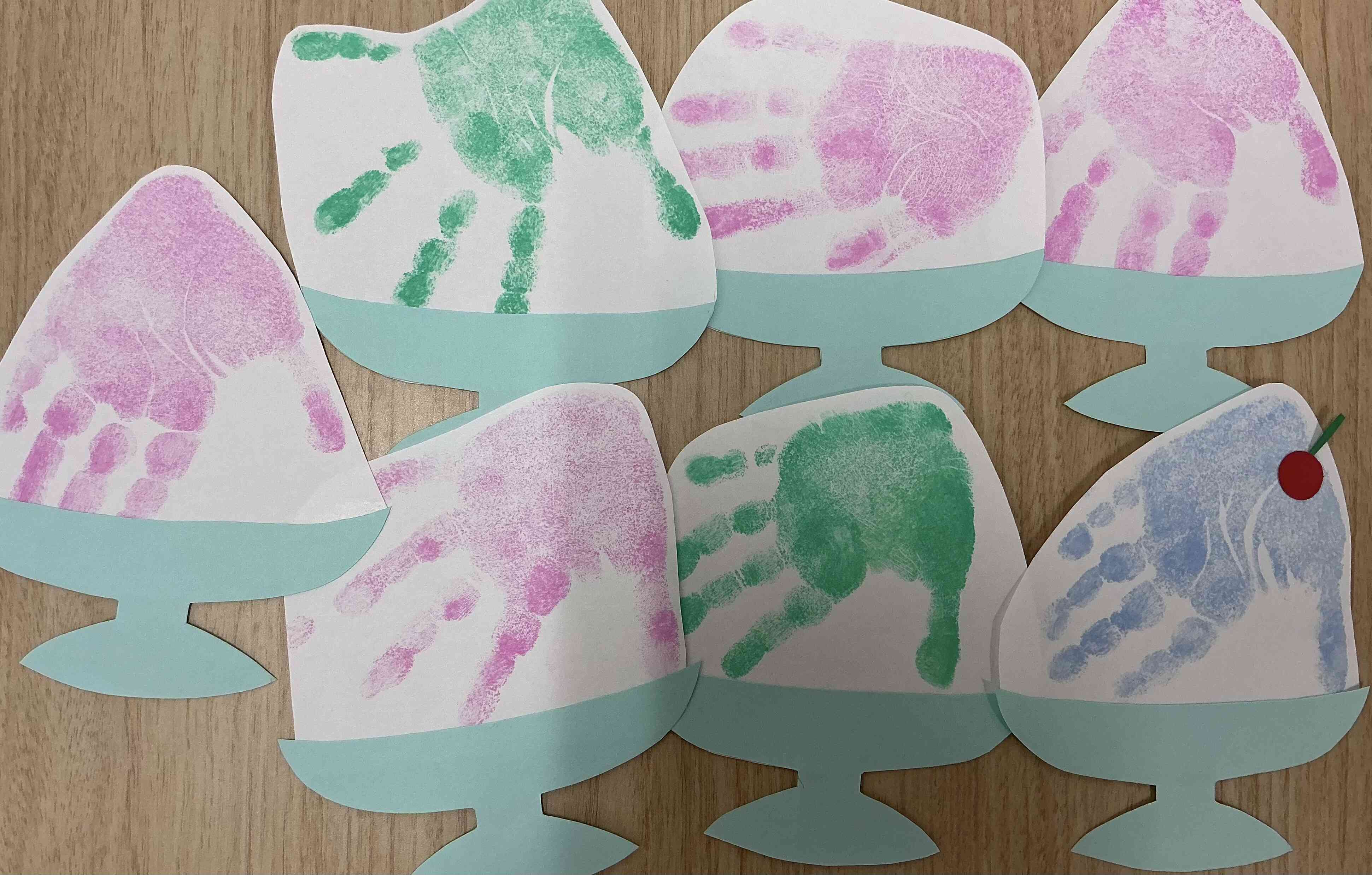手形かき氷の完成♪