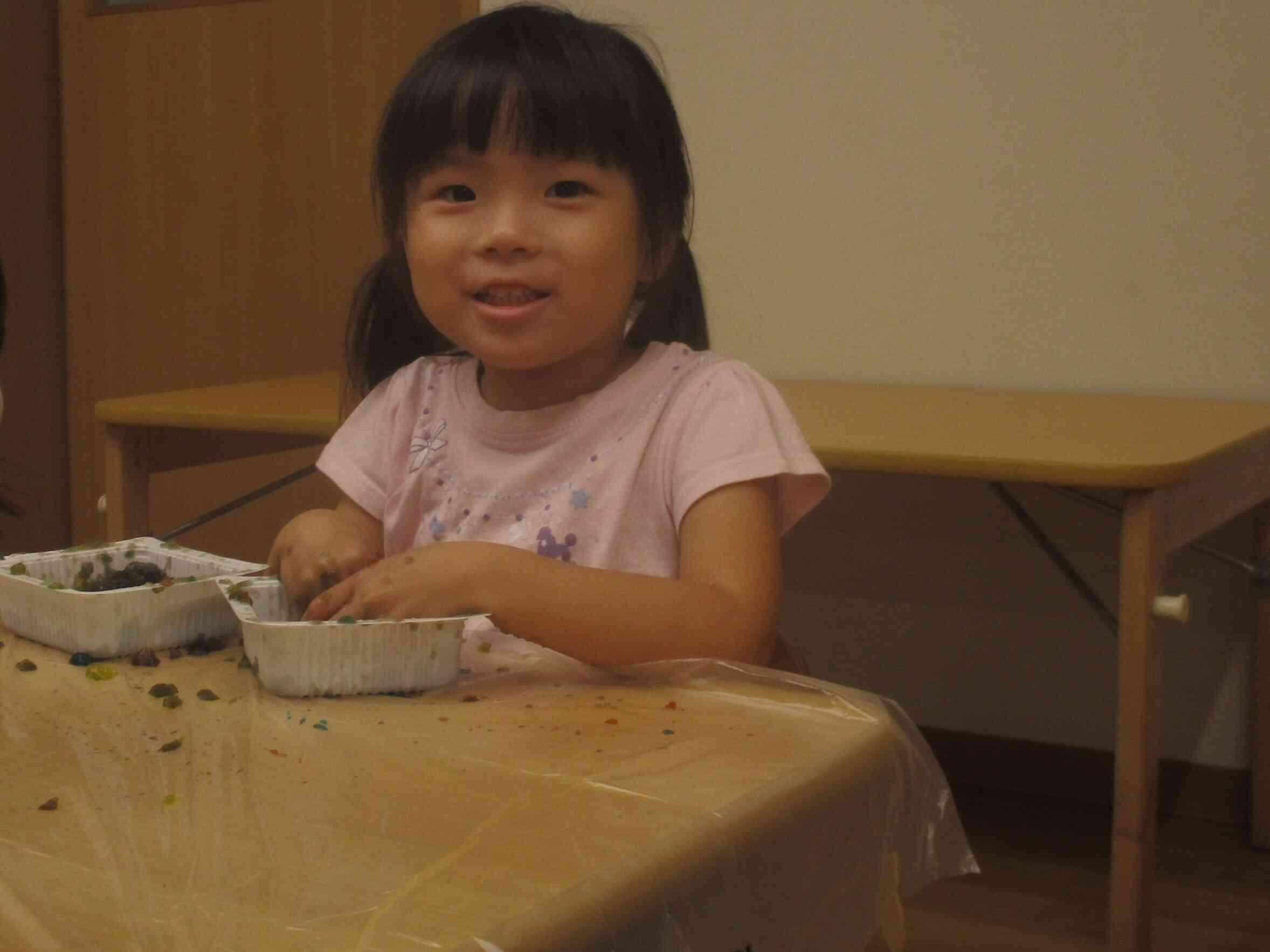 感触遊び・寒天♪（3.4.5歳児）