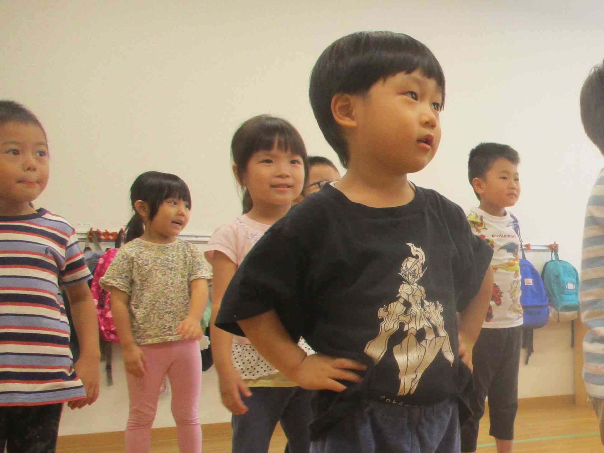 準備体操も元気いっぱい！