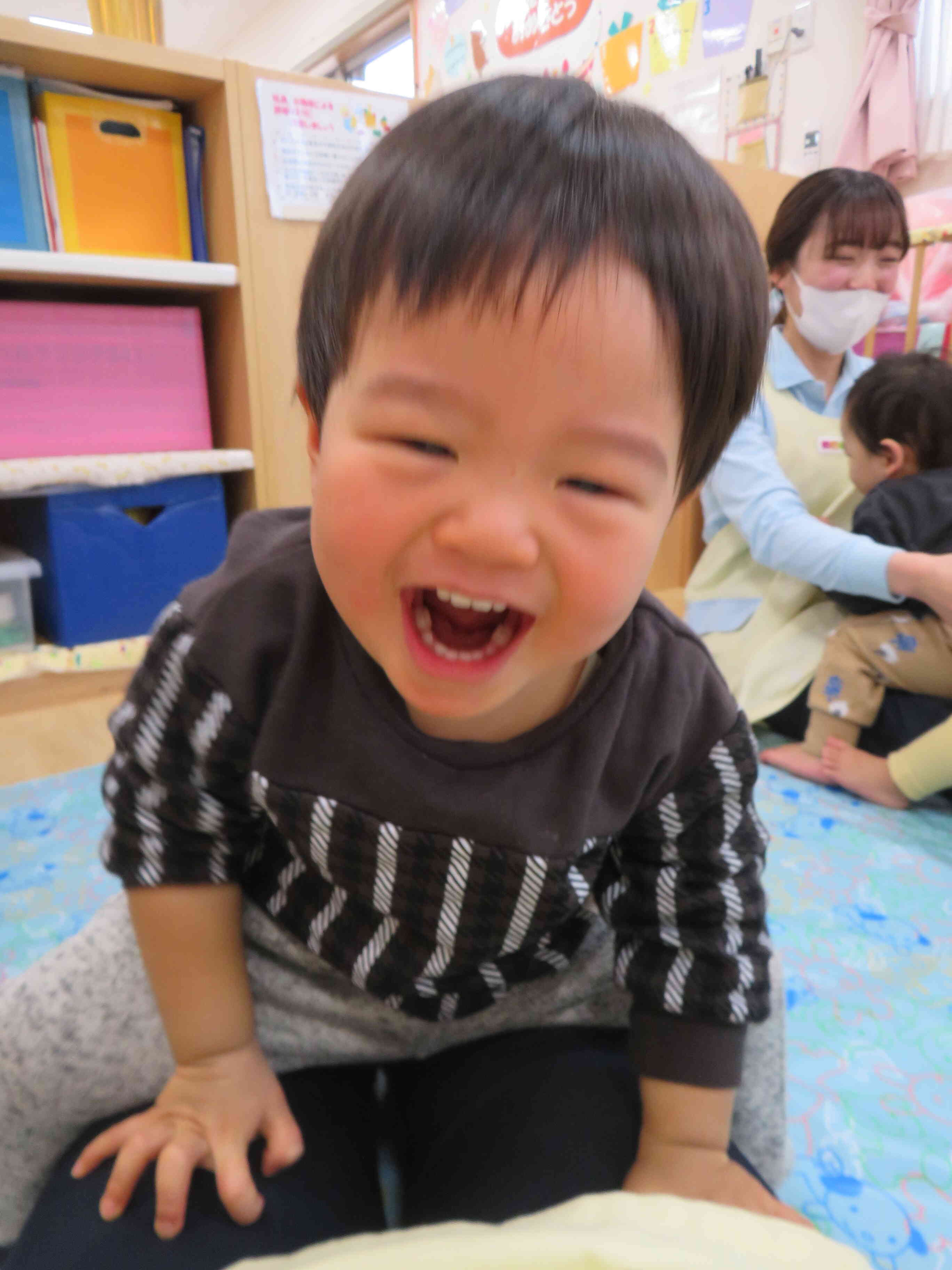 楽しくて満面の笑みです☆