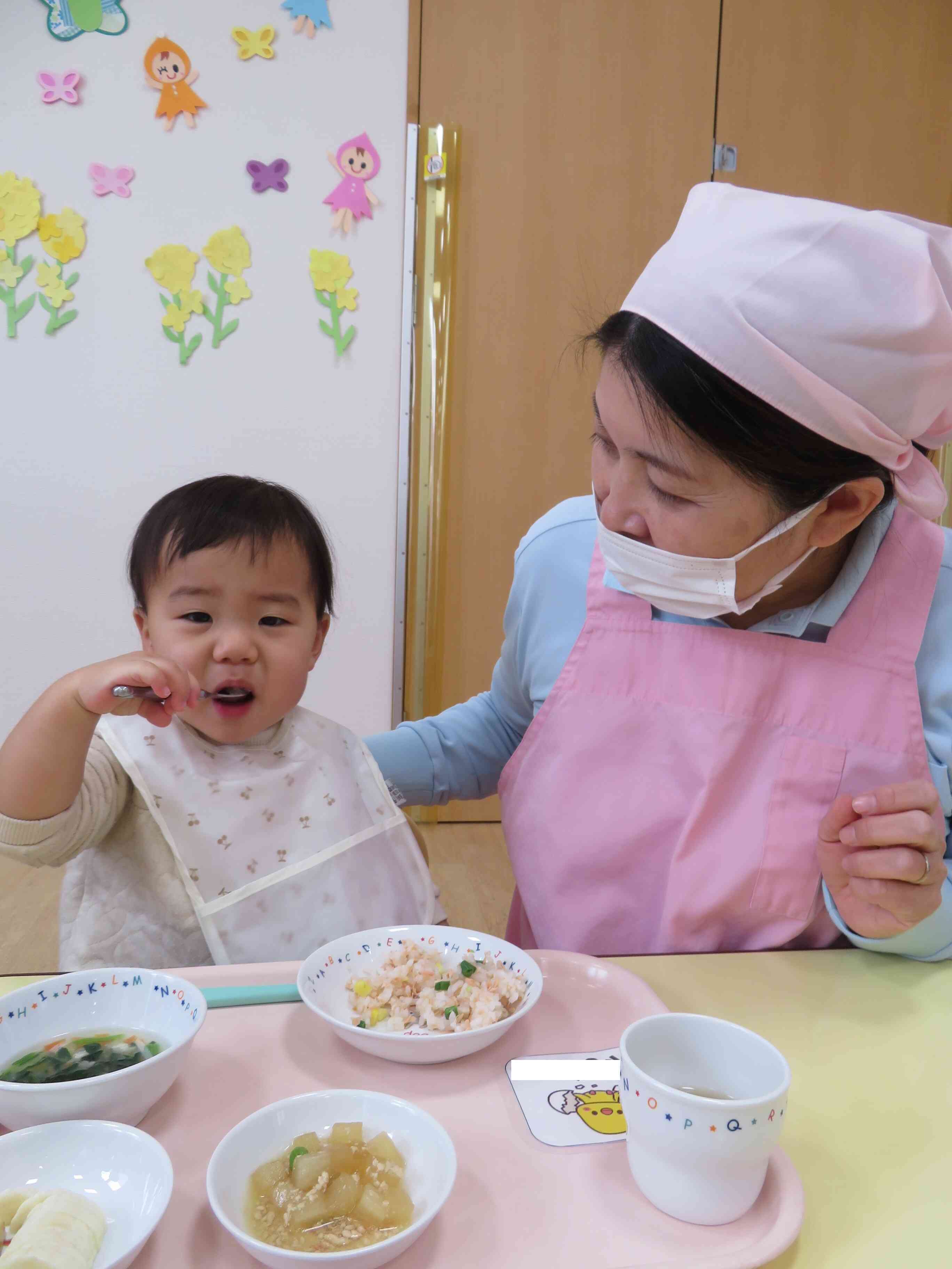 ちょっぴり苦手なお野菜もこの後、完食できました。
