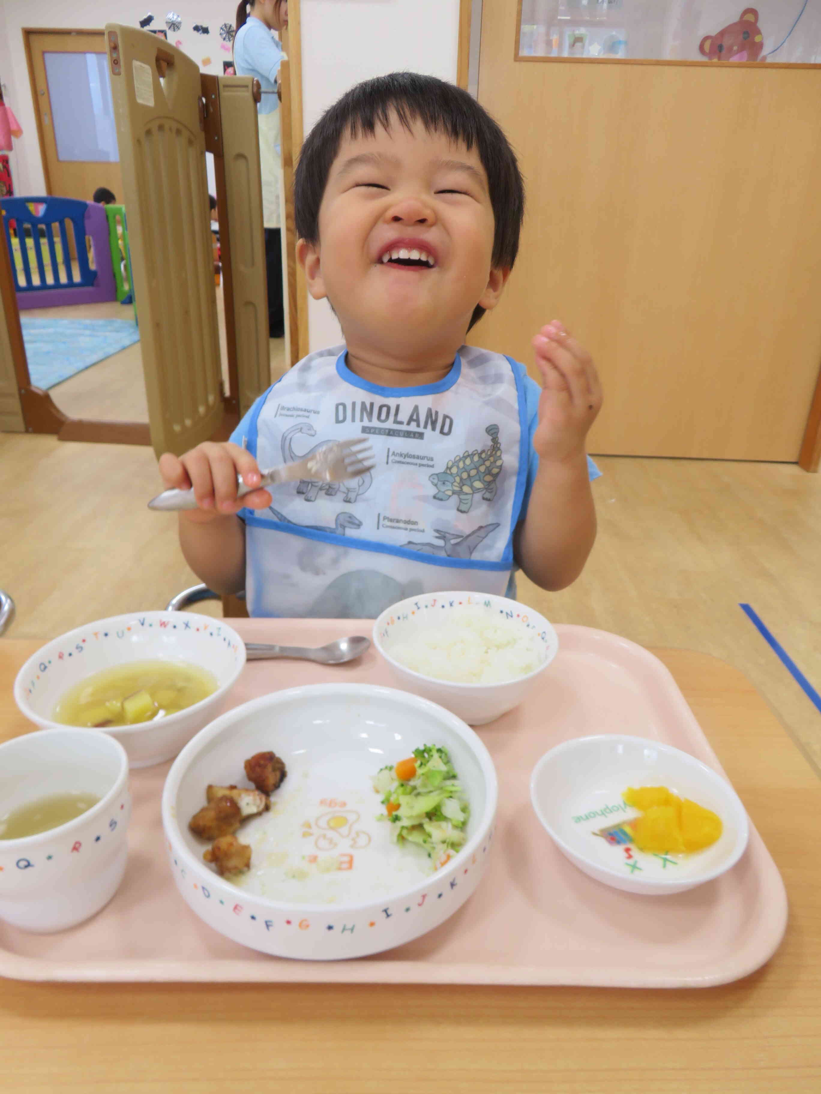 たくさん動いた後のご飯は、おっいし～♪