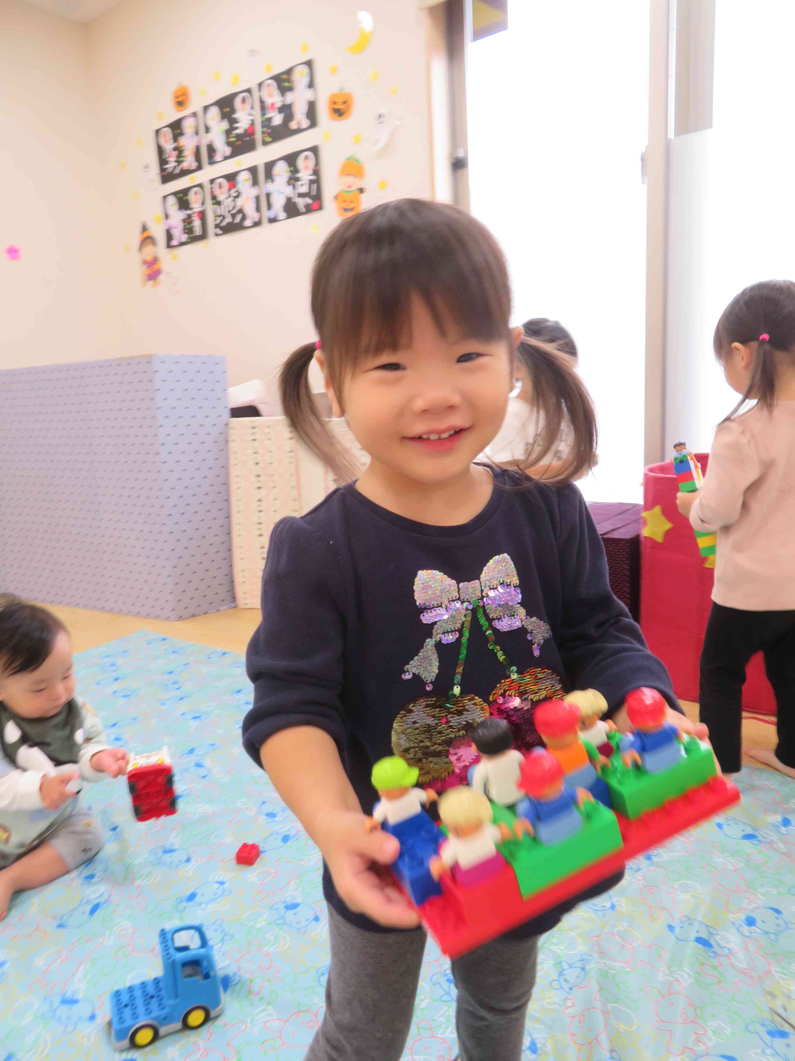 土曜日の保育①ブロック大好き♥