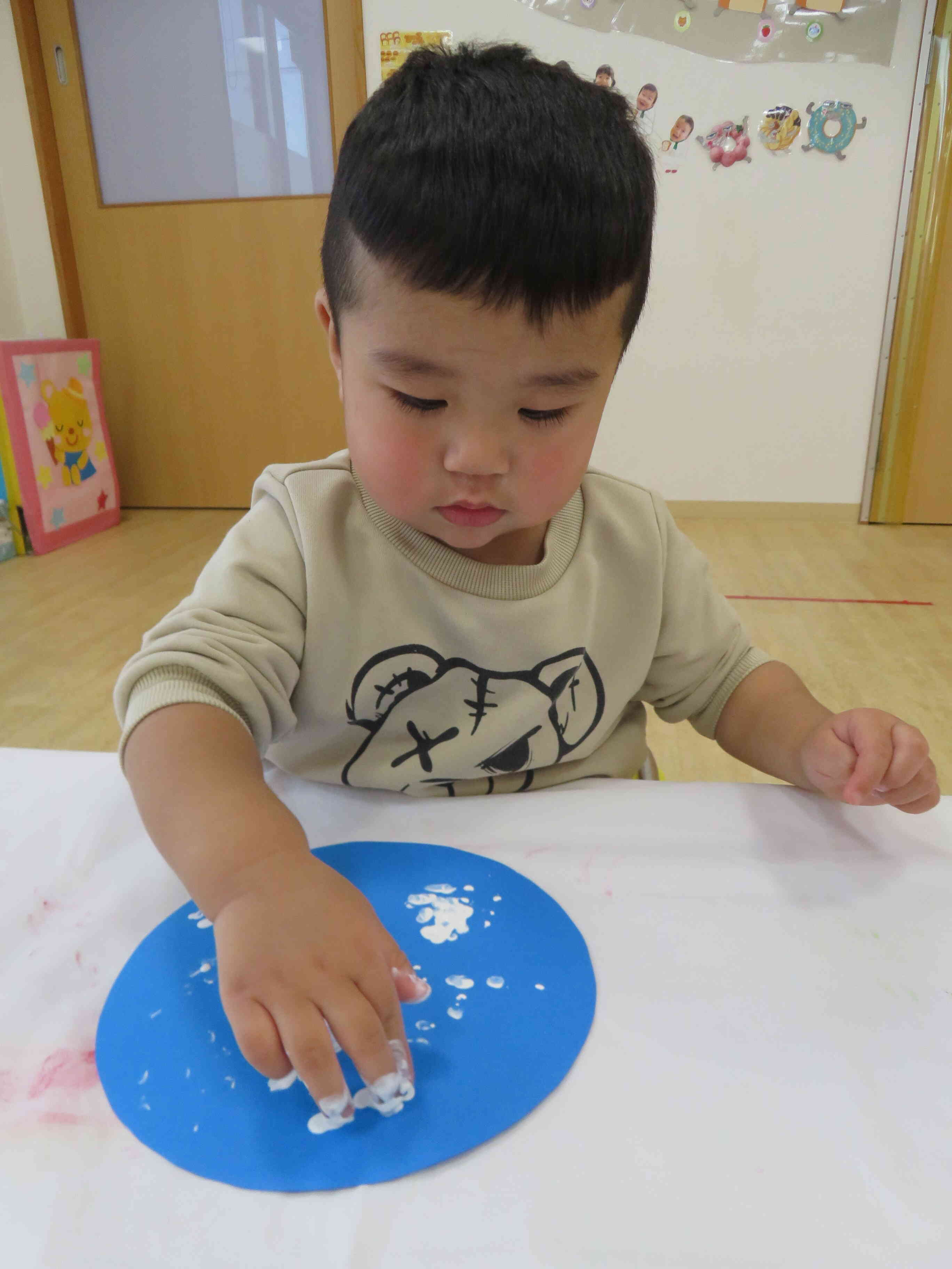 指スタンプが楽しすぎ♪