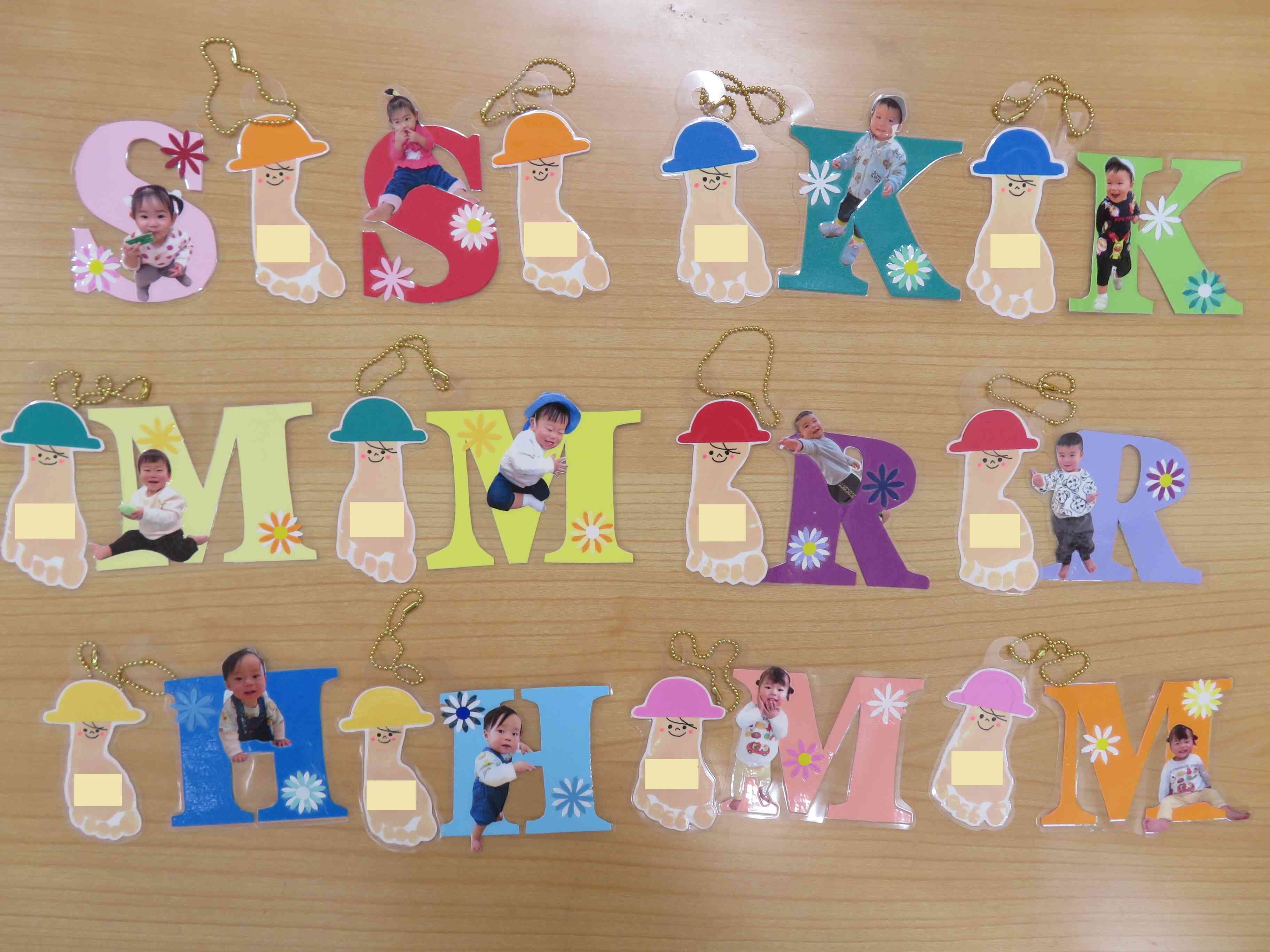 今月の持ち帰り製作は感謝の気持ちをこめて…キーホルダー☆ひよこ組