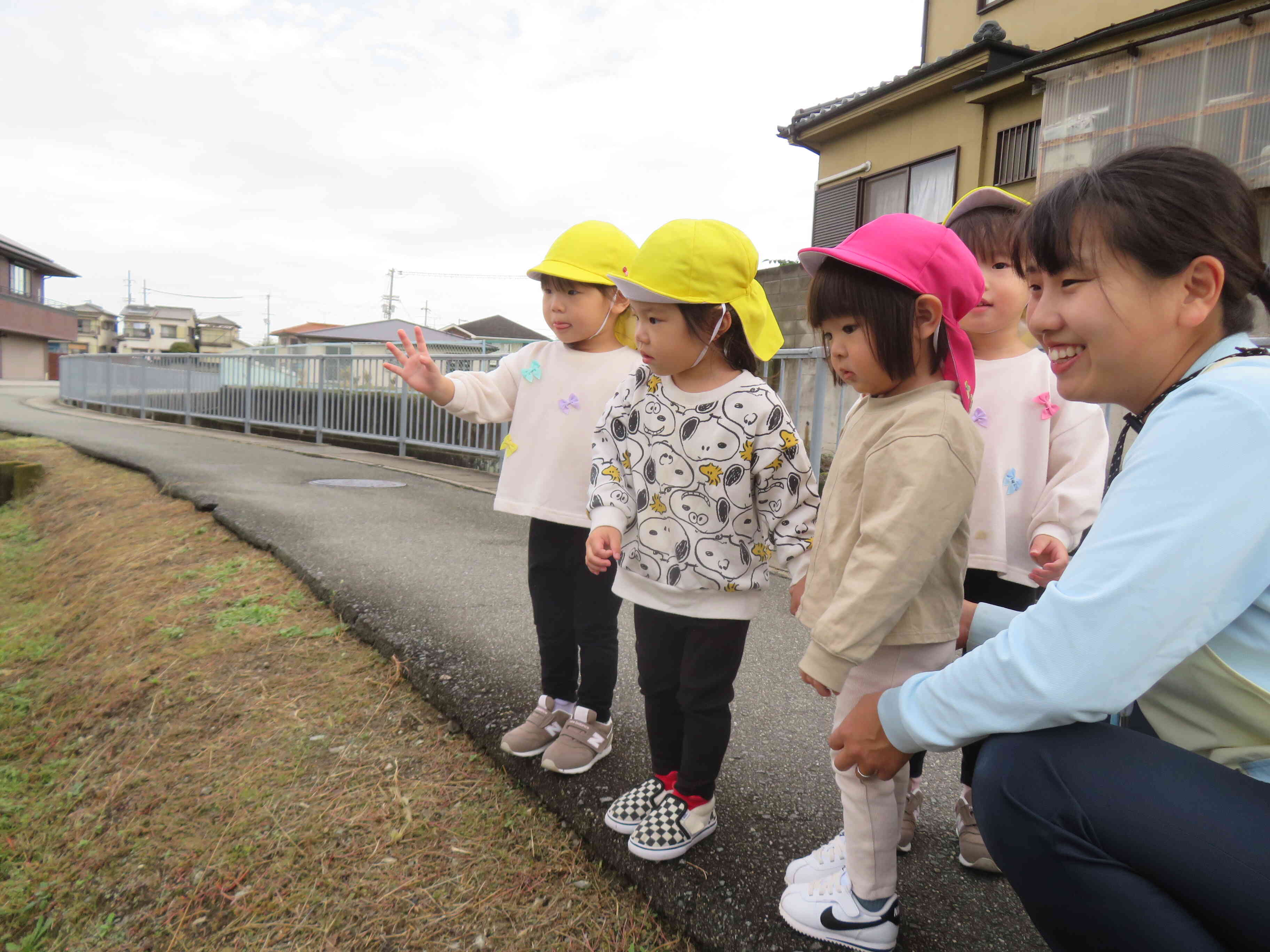 バッタ発見！お～い！