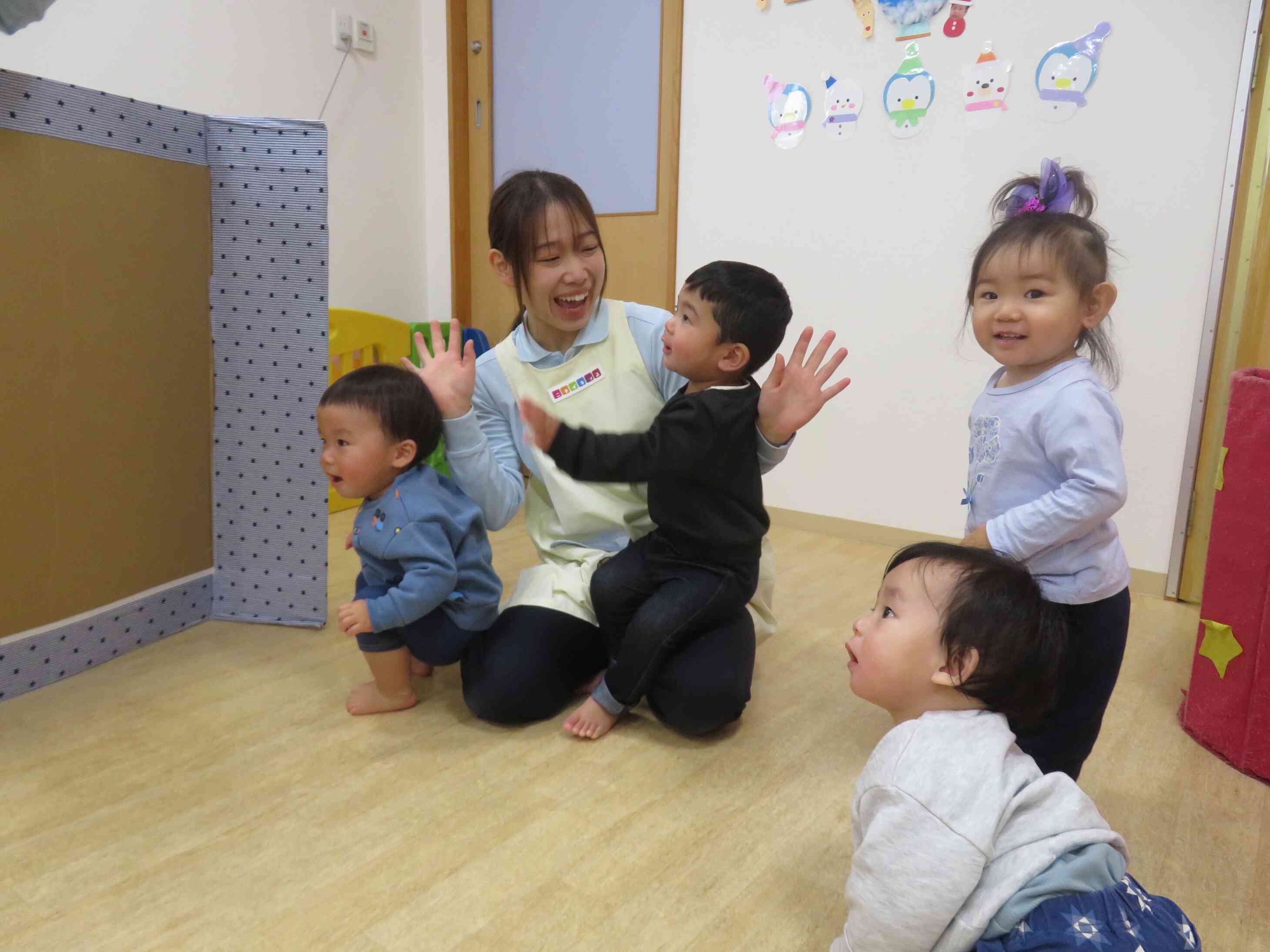 みつかっちゃったー!簡単なやりとりを楽しめるようになってきました☆