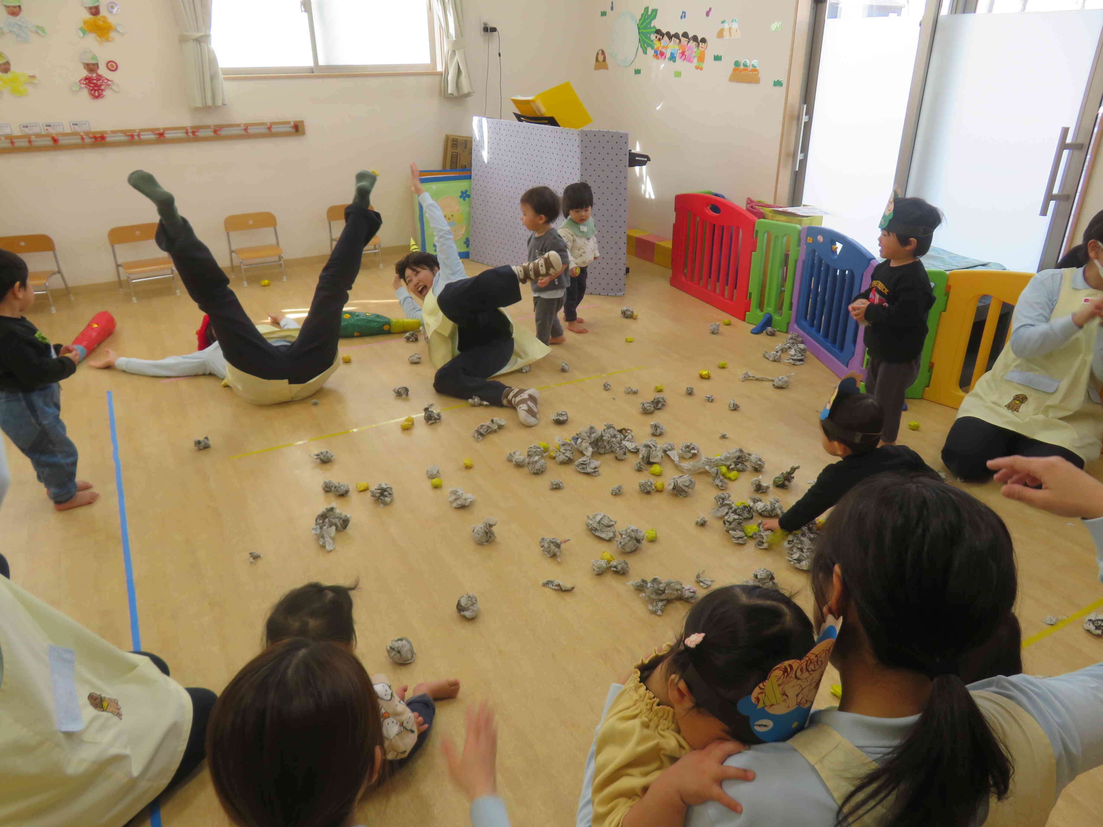 うわぁ~!!やられた~! 鬼退治成功☆