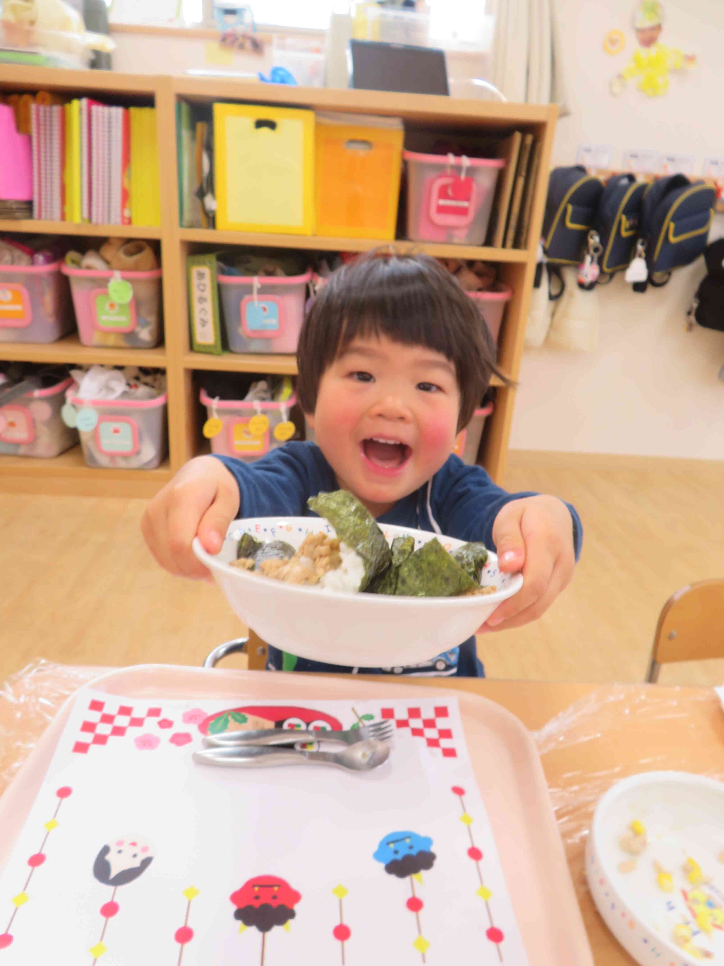 『見て見て！ぼくもできたよ！』