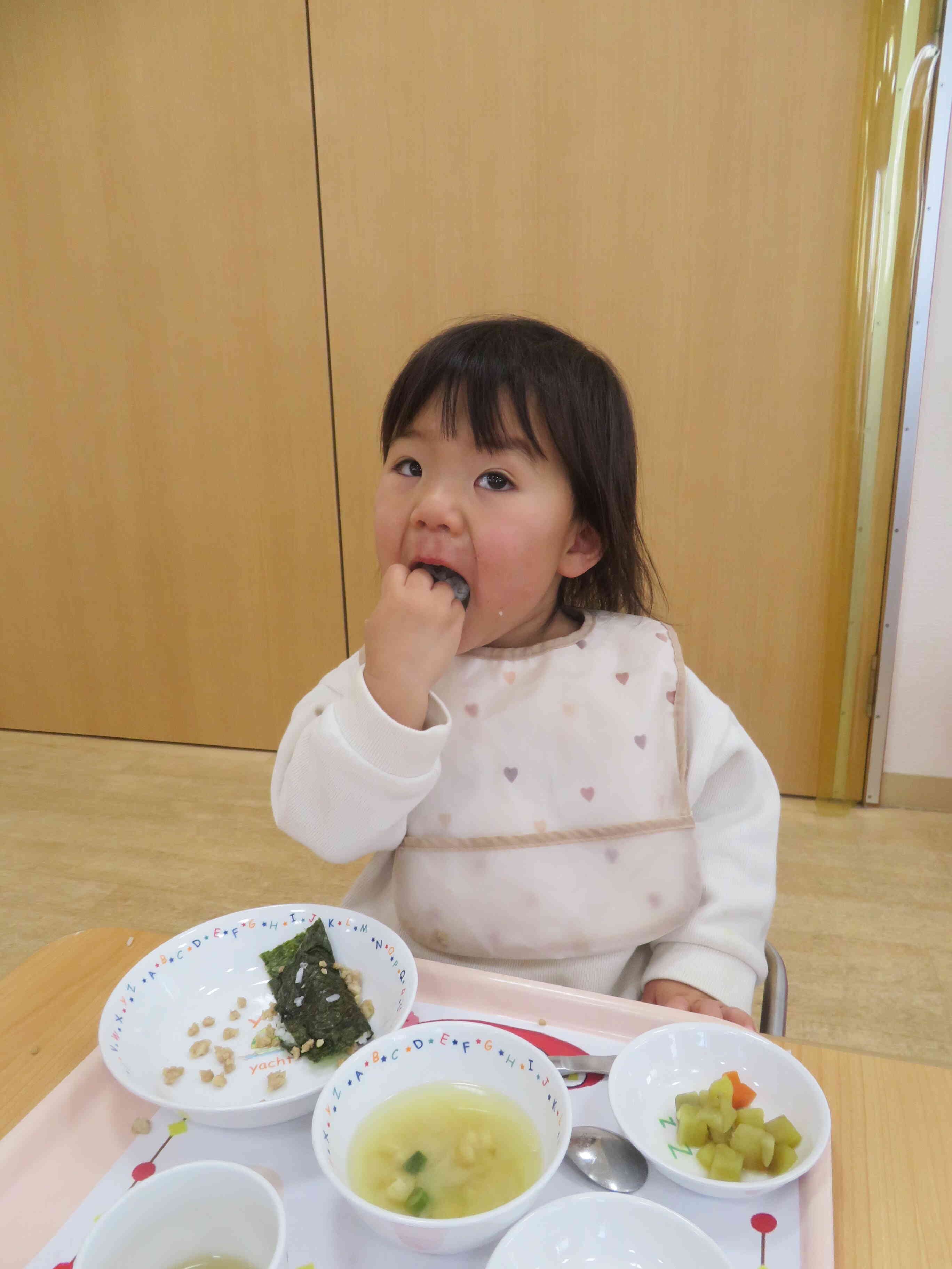 自分で作ったものは、おいしい♡かぶりついて完食！