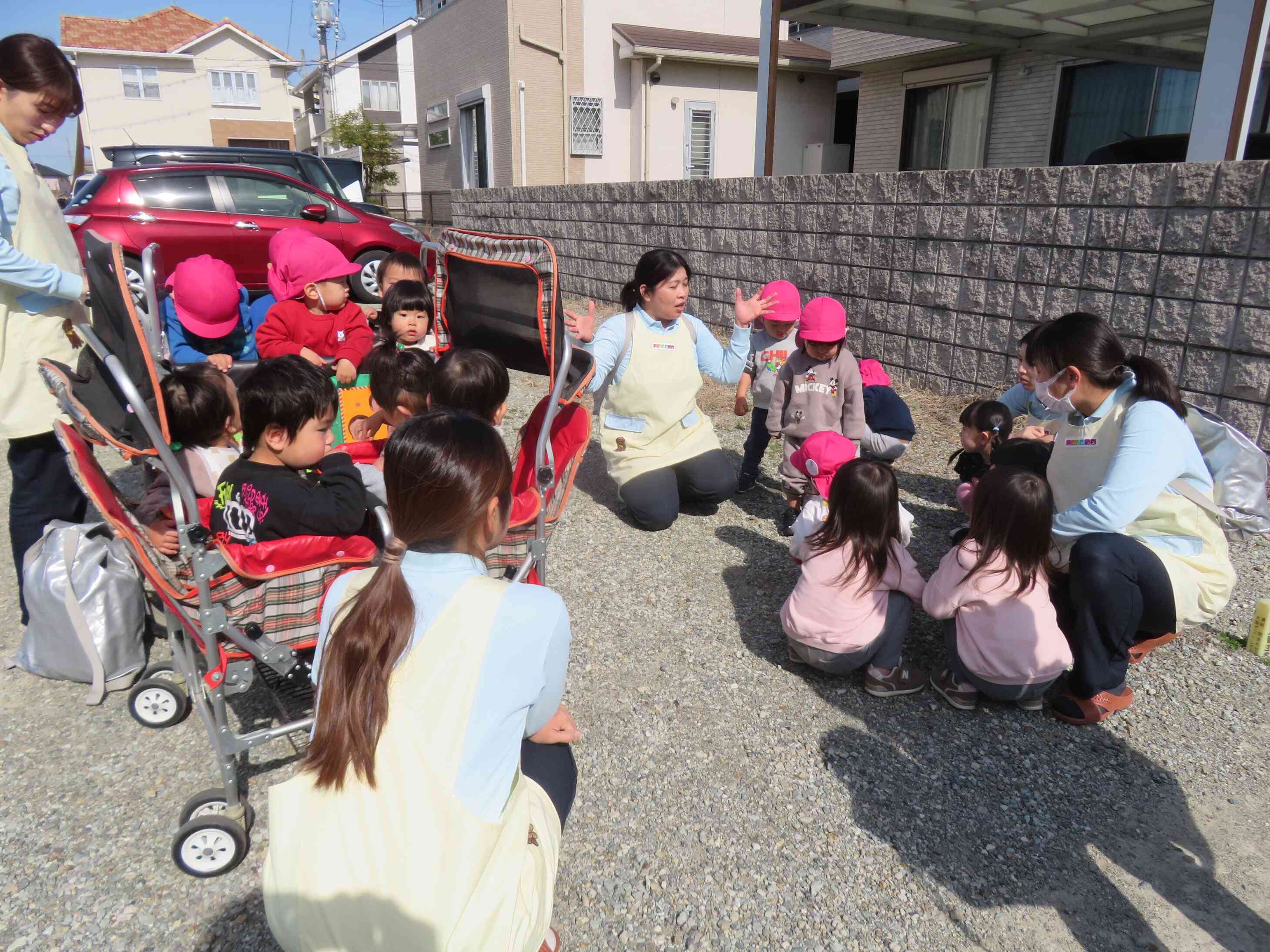 今日は、抜き打ち避難訓練。