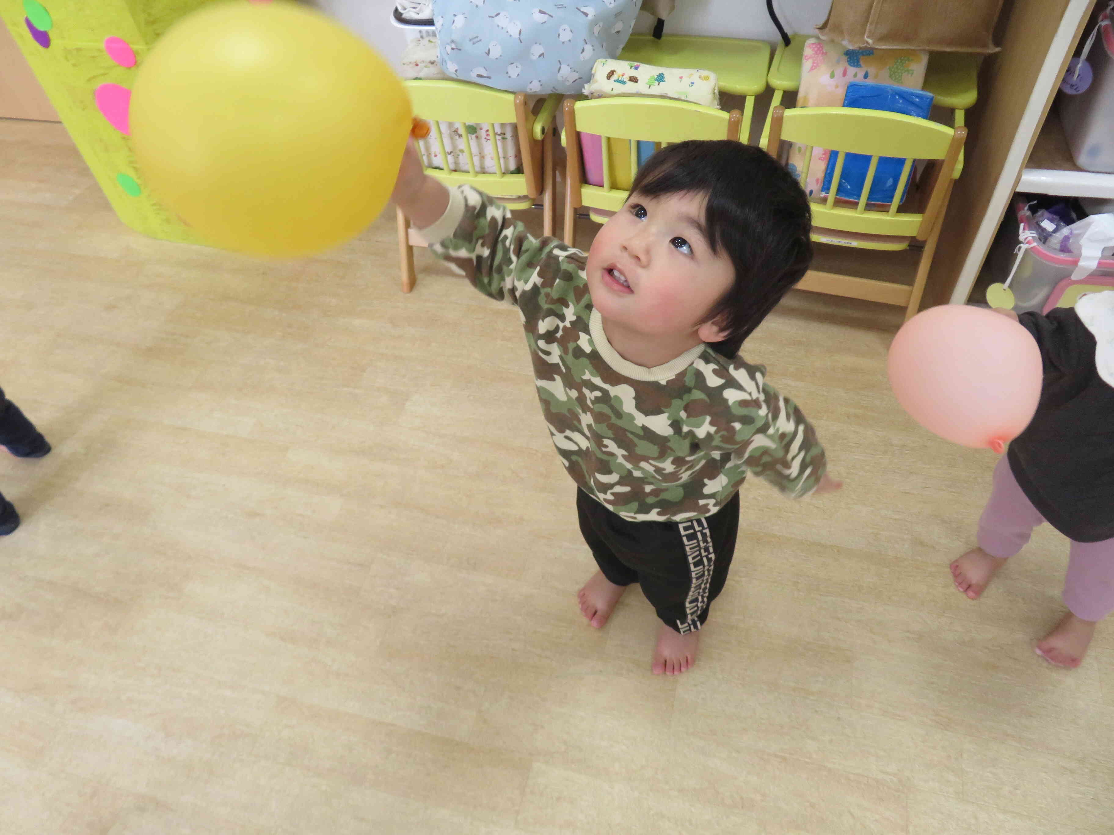 風船＆新聞紙遊び♪