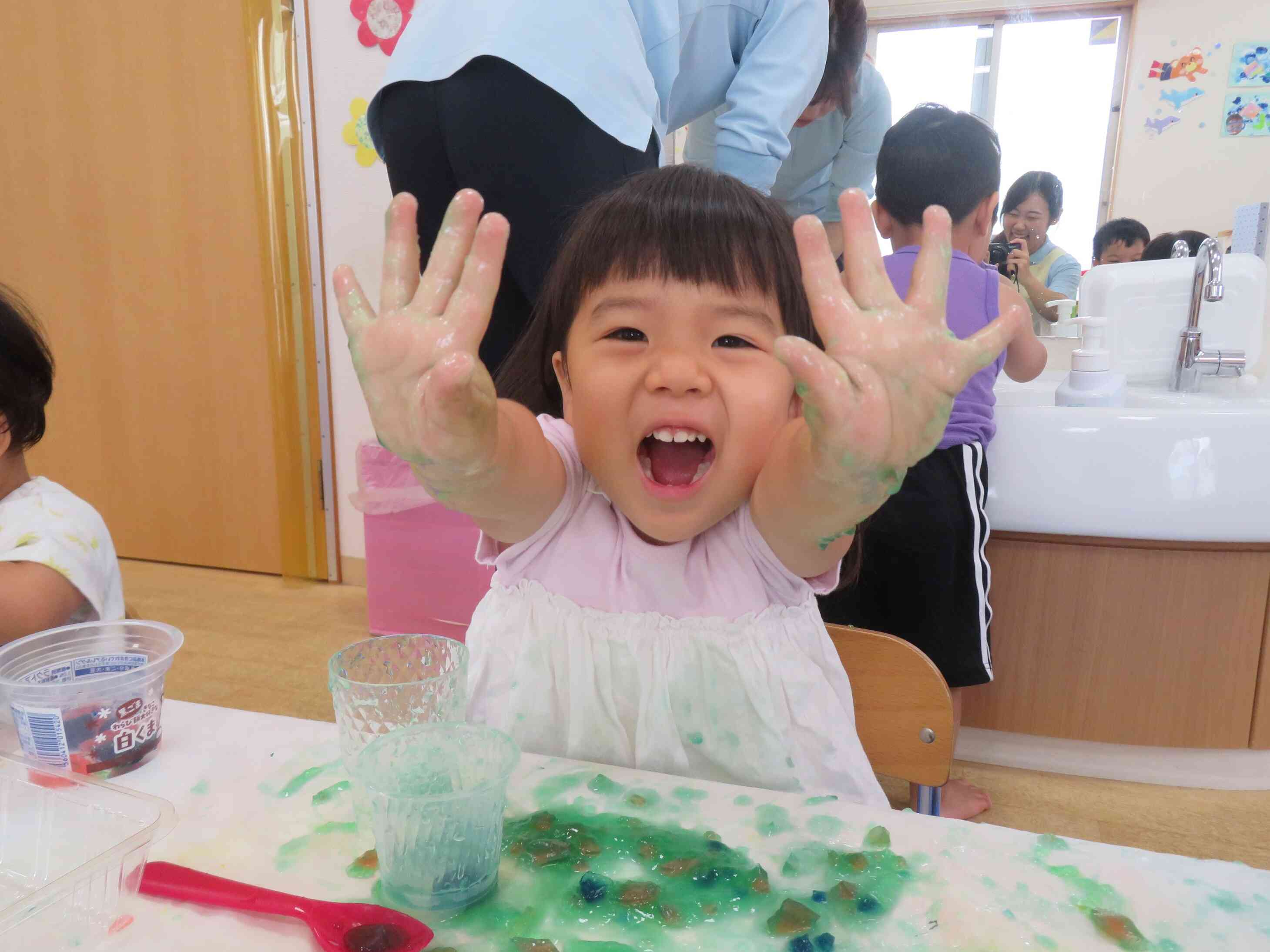 寒天遊びだ～☆☆