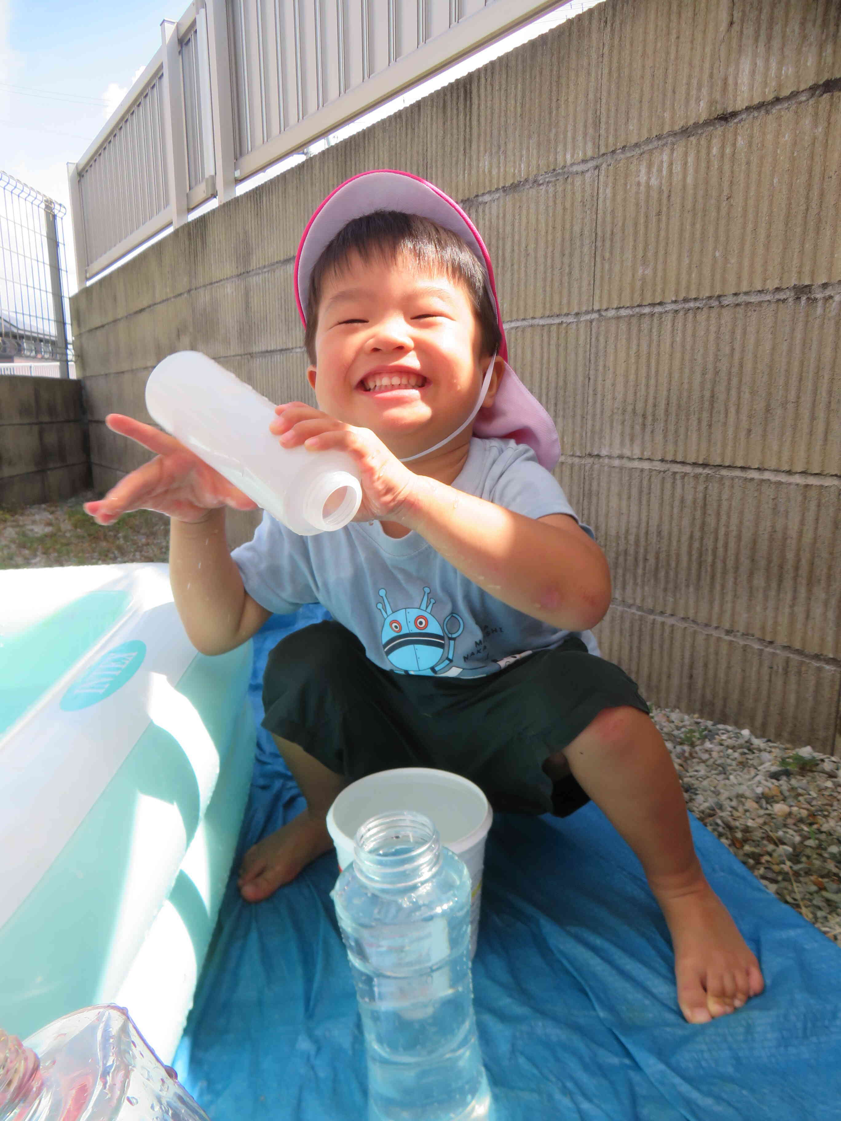 暑い日でも元気に遊んだよ☆