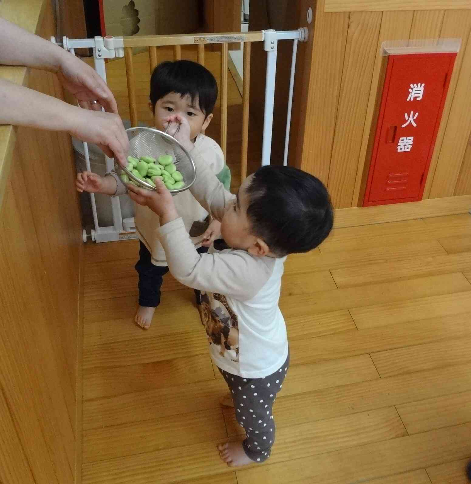 調理室の先生に持って行ってくれたよ！