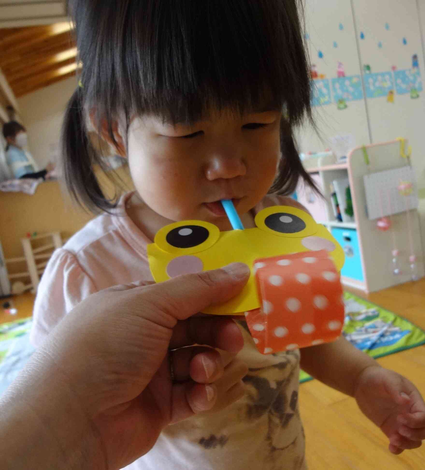 「ふ～～っ」上手に吹けるかな？