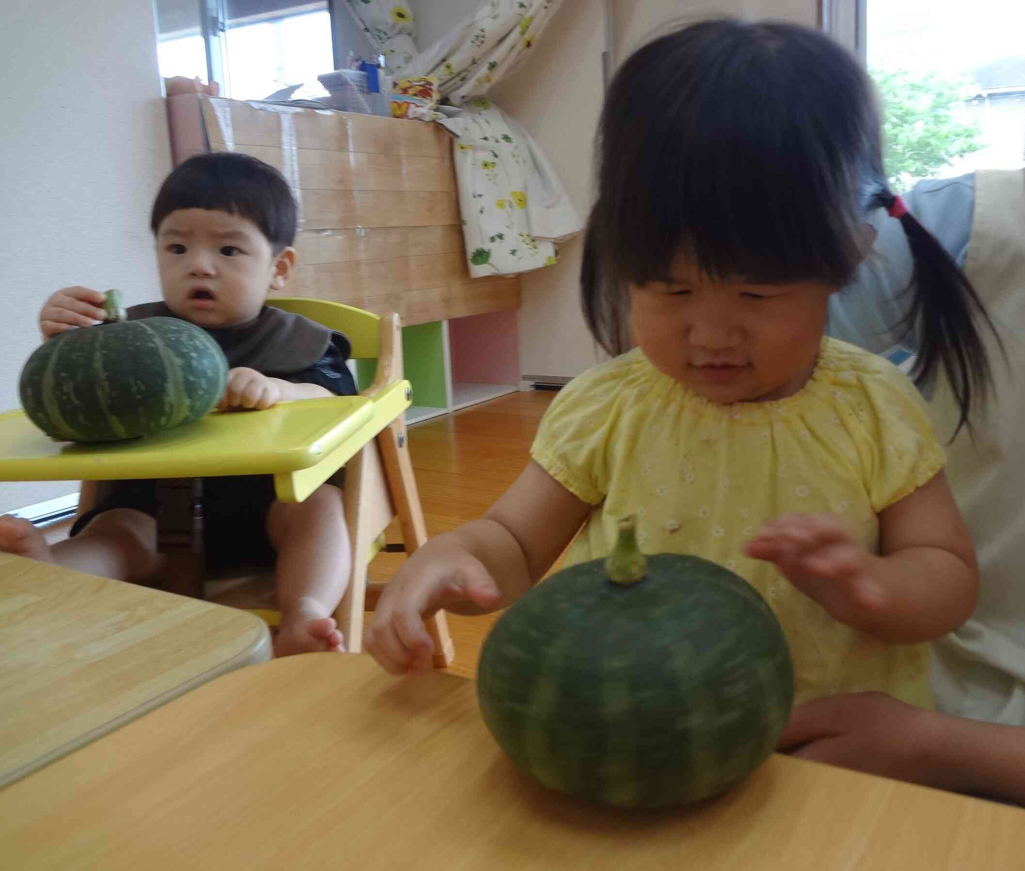Mちゃんもそ～～っと触れてみます。