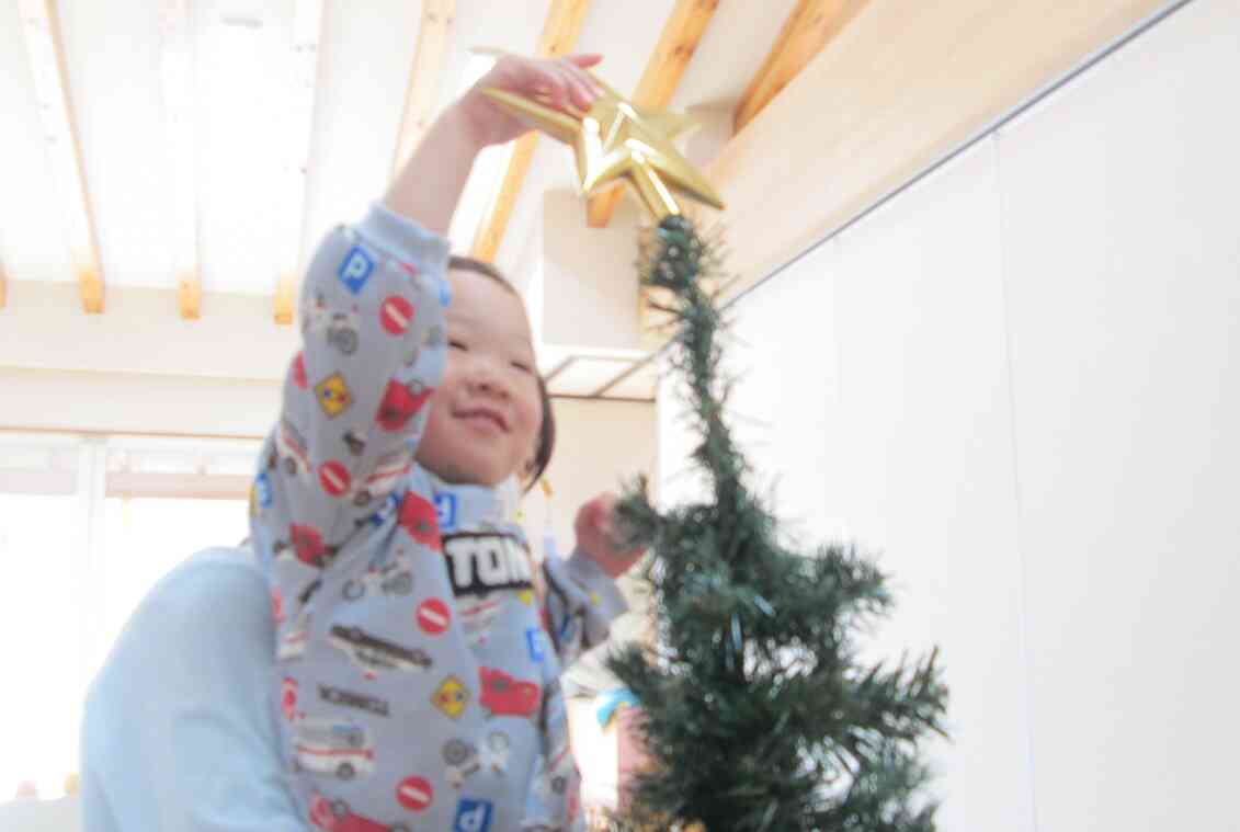 そして最後にいちばん高いところに星をかざったよ。