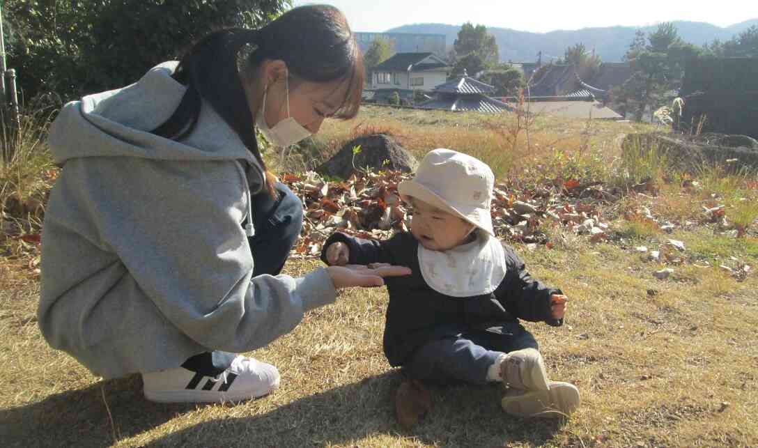 先生にもどうぞ！をしてくれるIちゃんです。