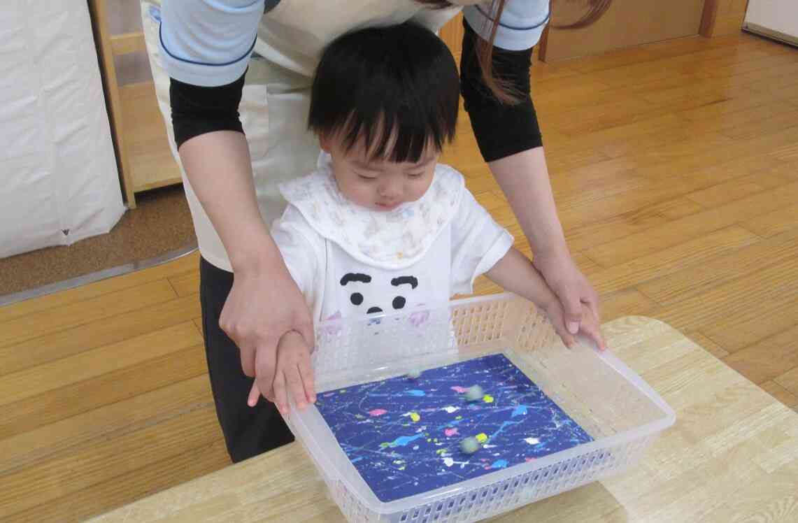 ぼくは先生と一緒にしてみたよ！