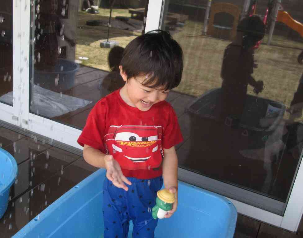 水しぶきが気持ちいいね！