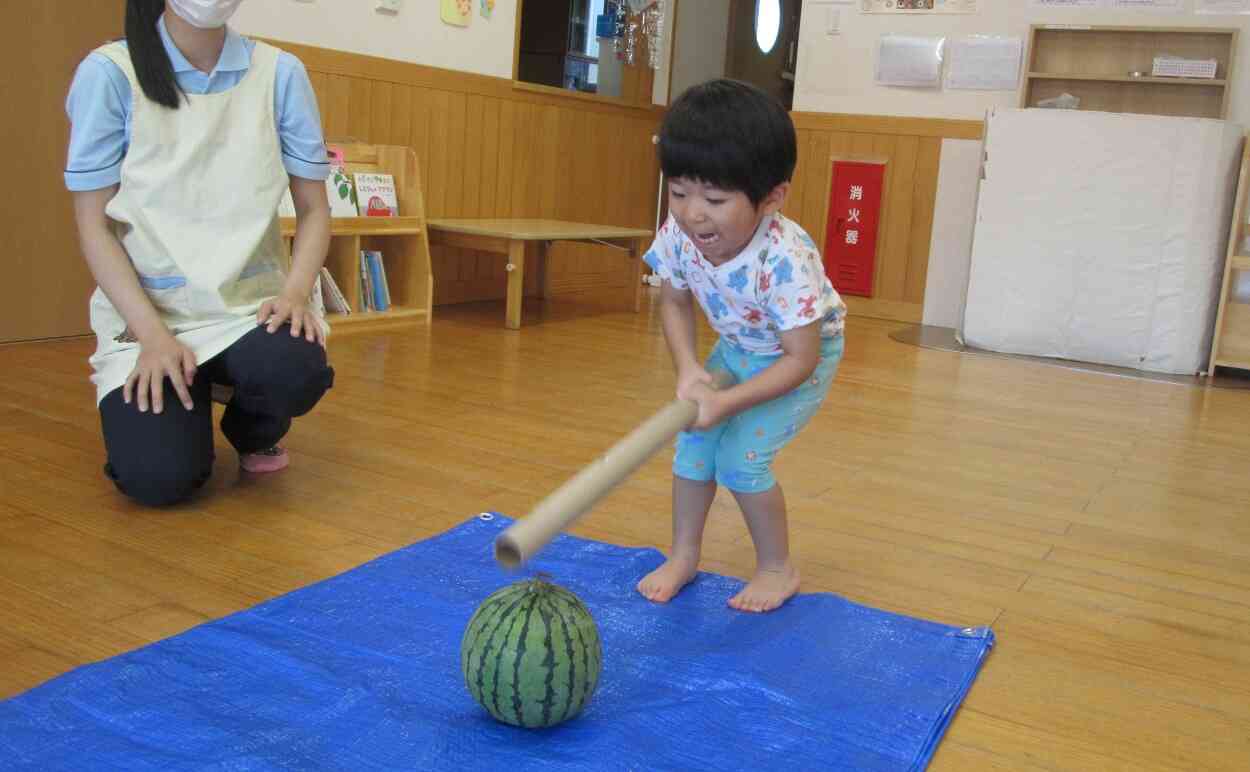 スイカ割りをしたよ！